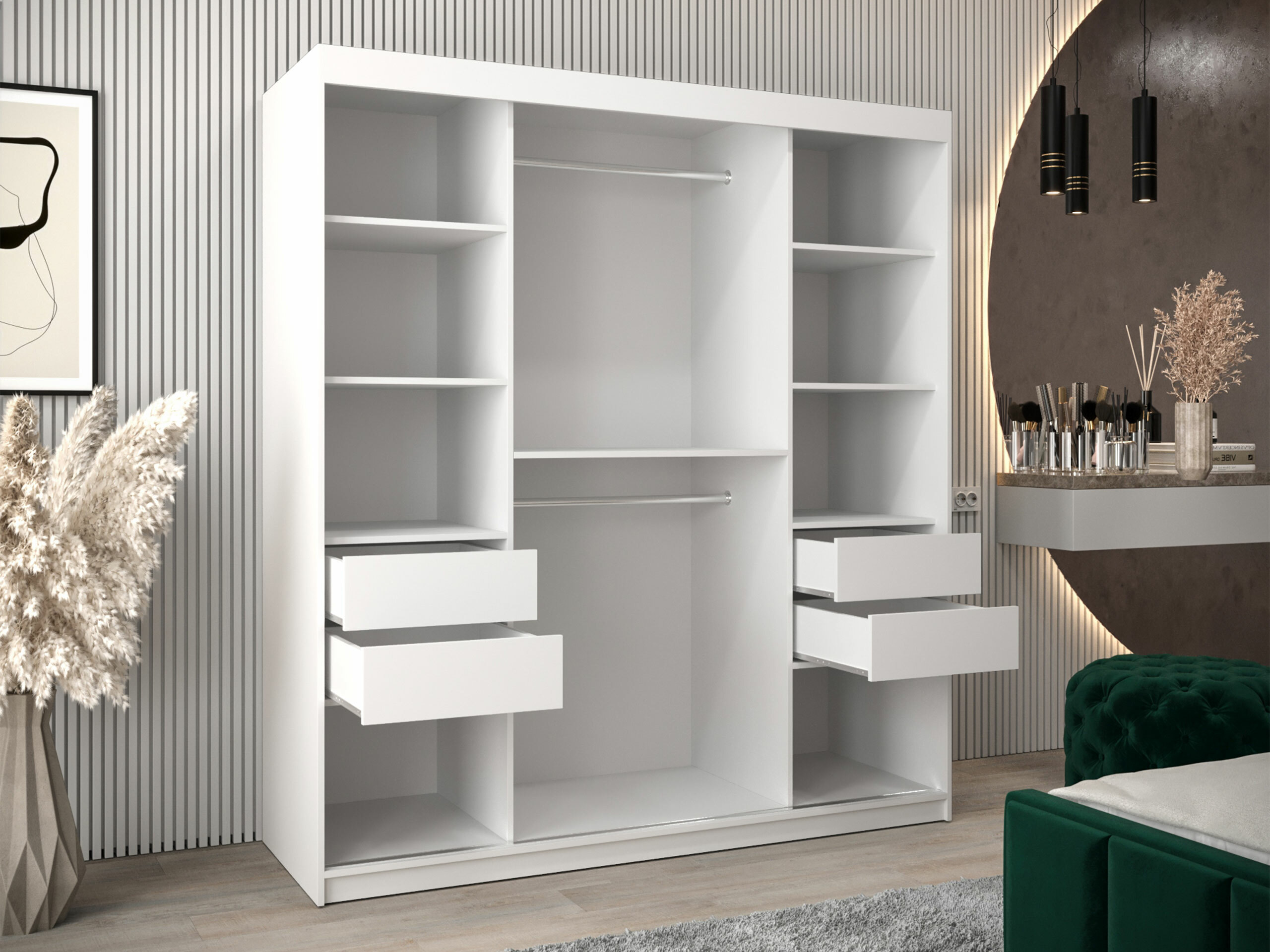 Vaatekaappi Hartford 577 (Musta)