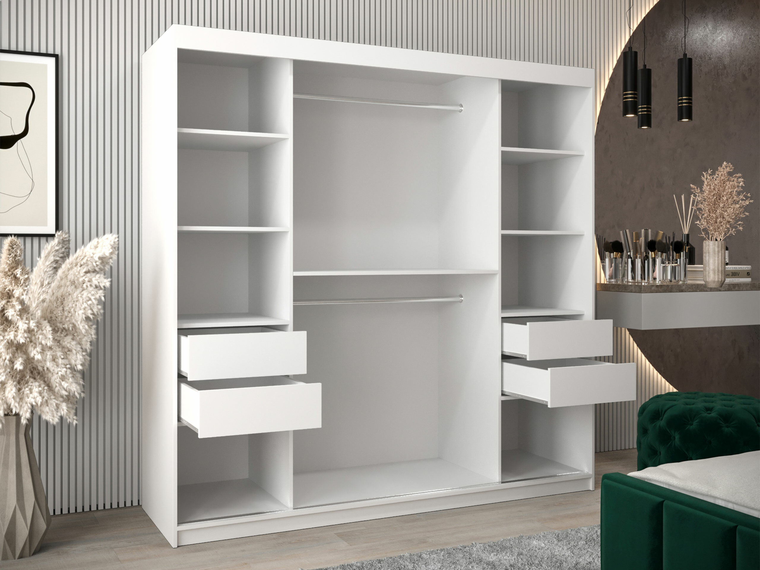 Vaatekaappi Hartford 577 (Musta)