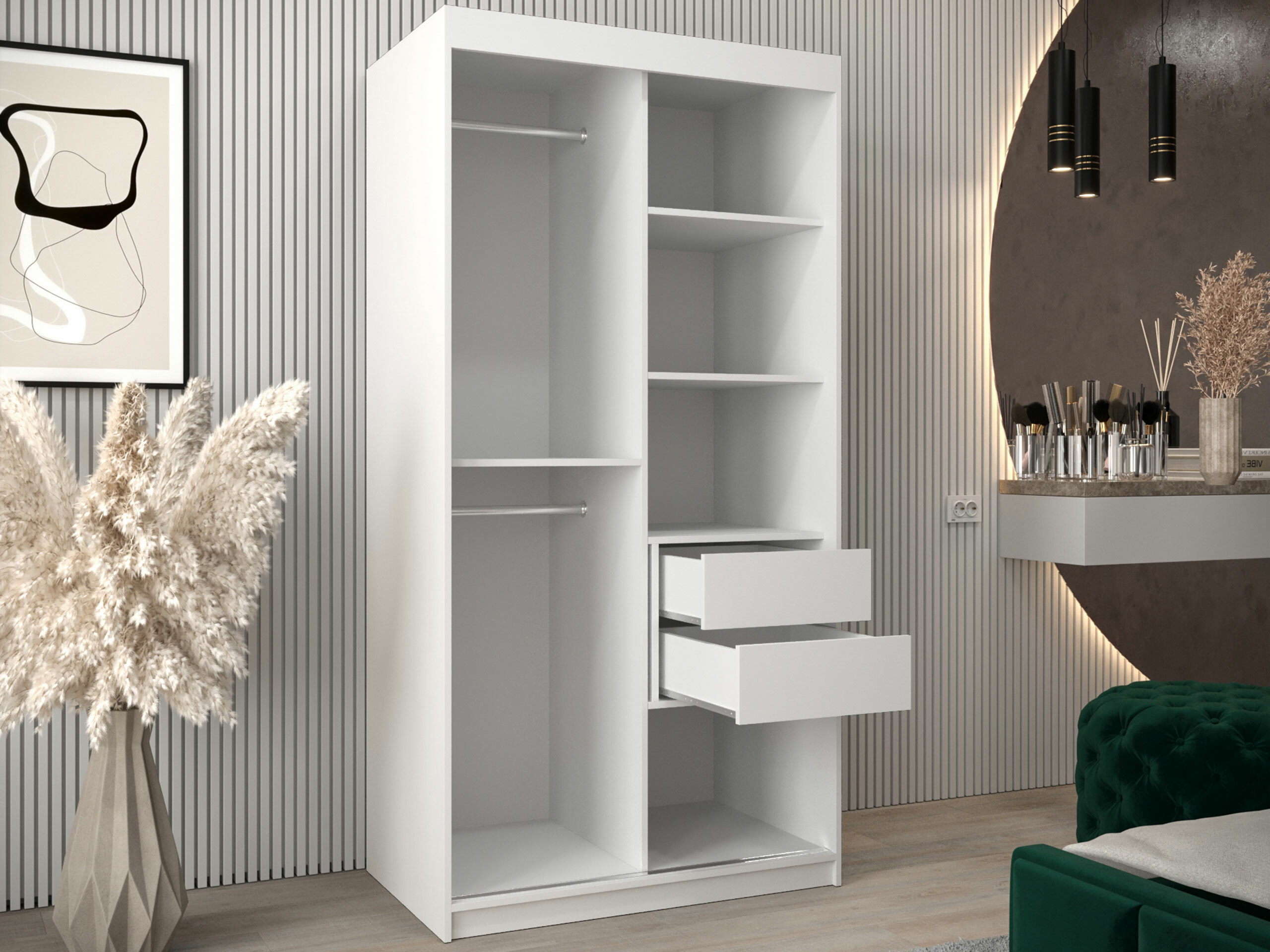 Vaatekaappi Hartford 578 (Valkoinen)