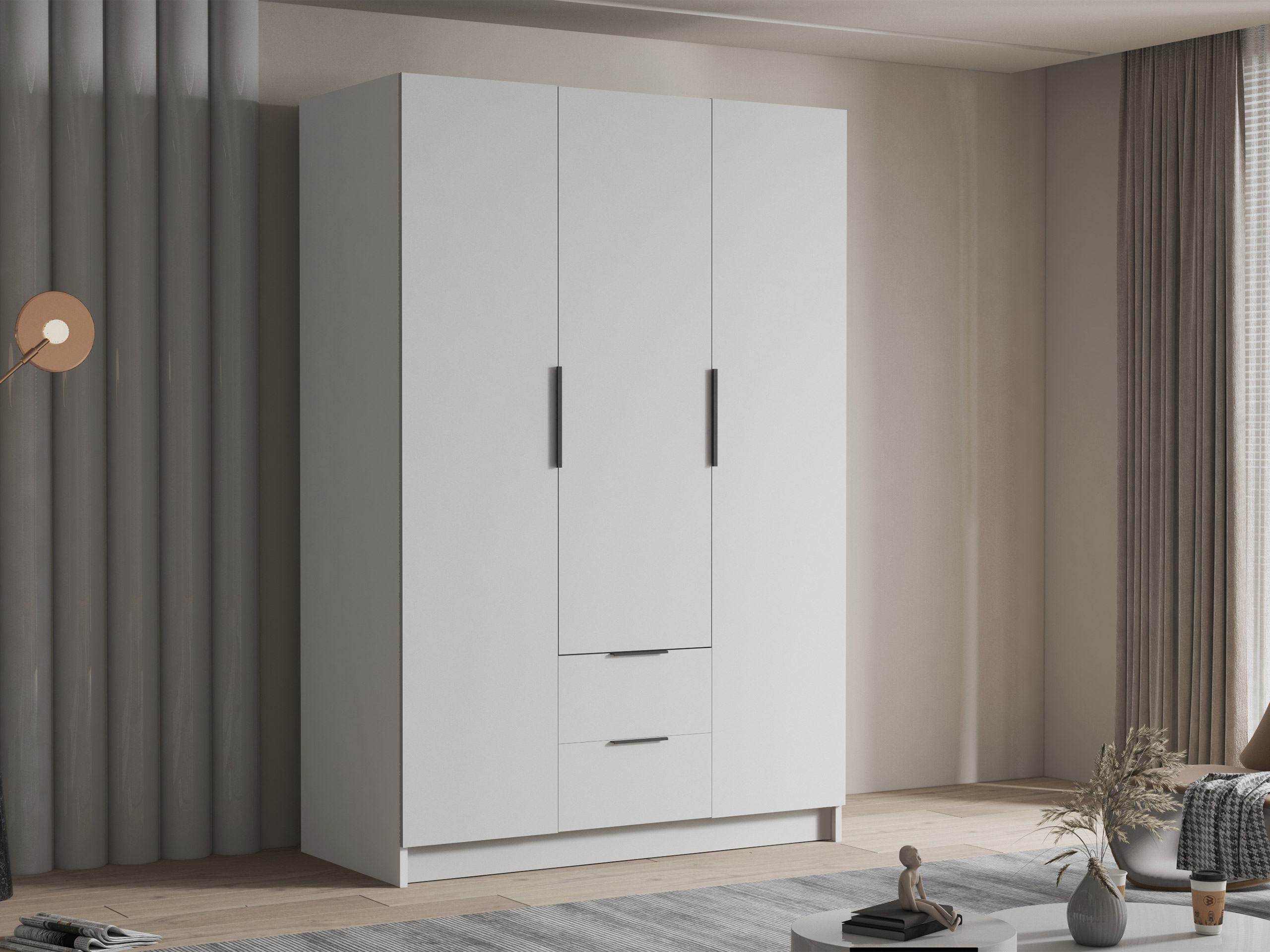 Vaatekaappi Closico 200 (Valkoinen)