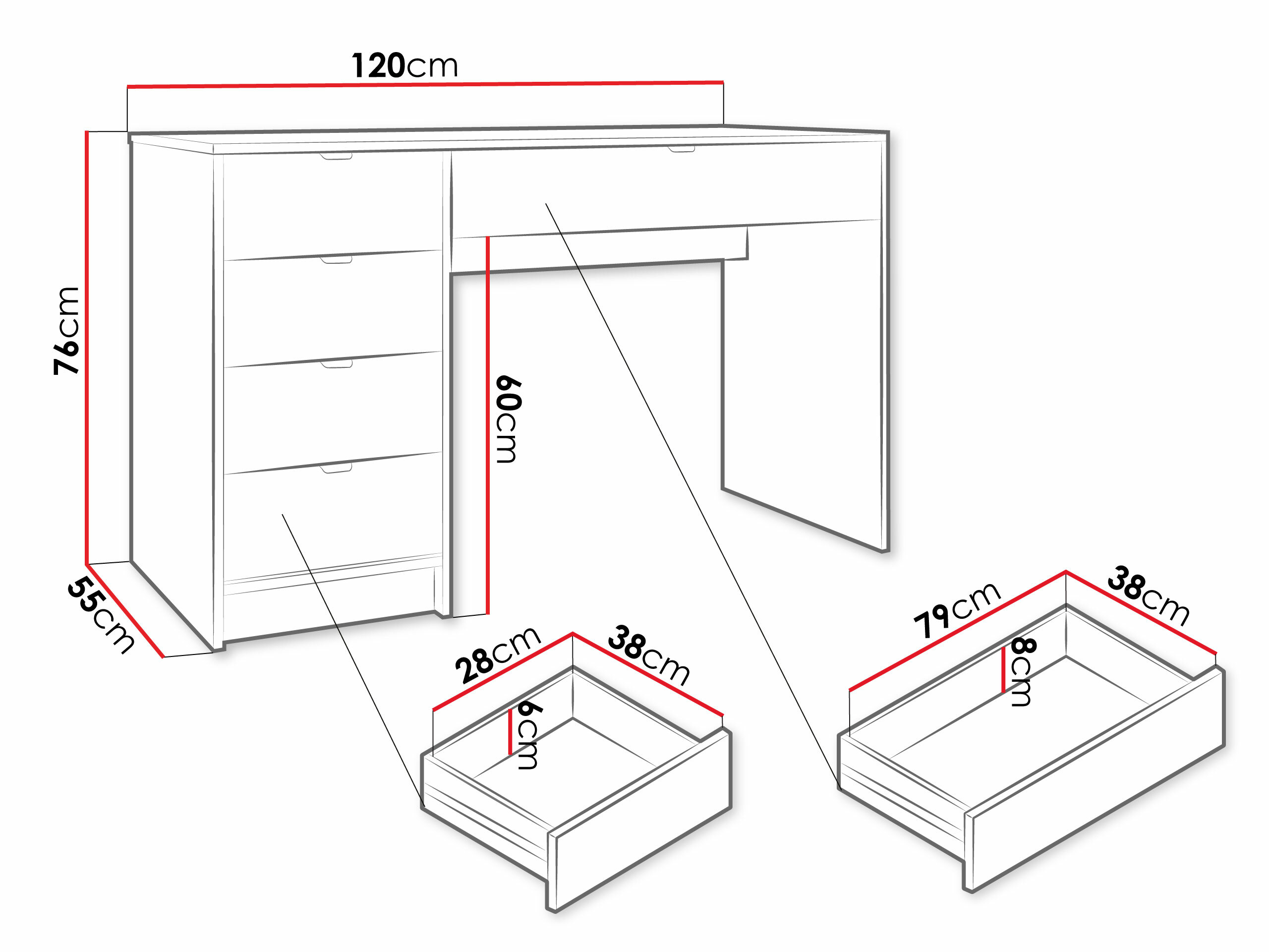 Työpöytä Comfivo Papilio (Valkoinen)