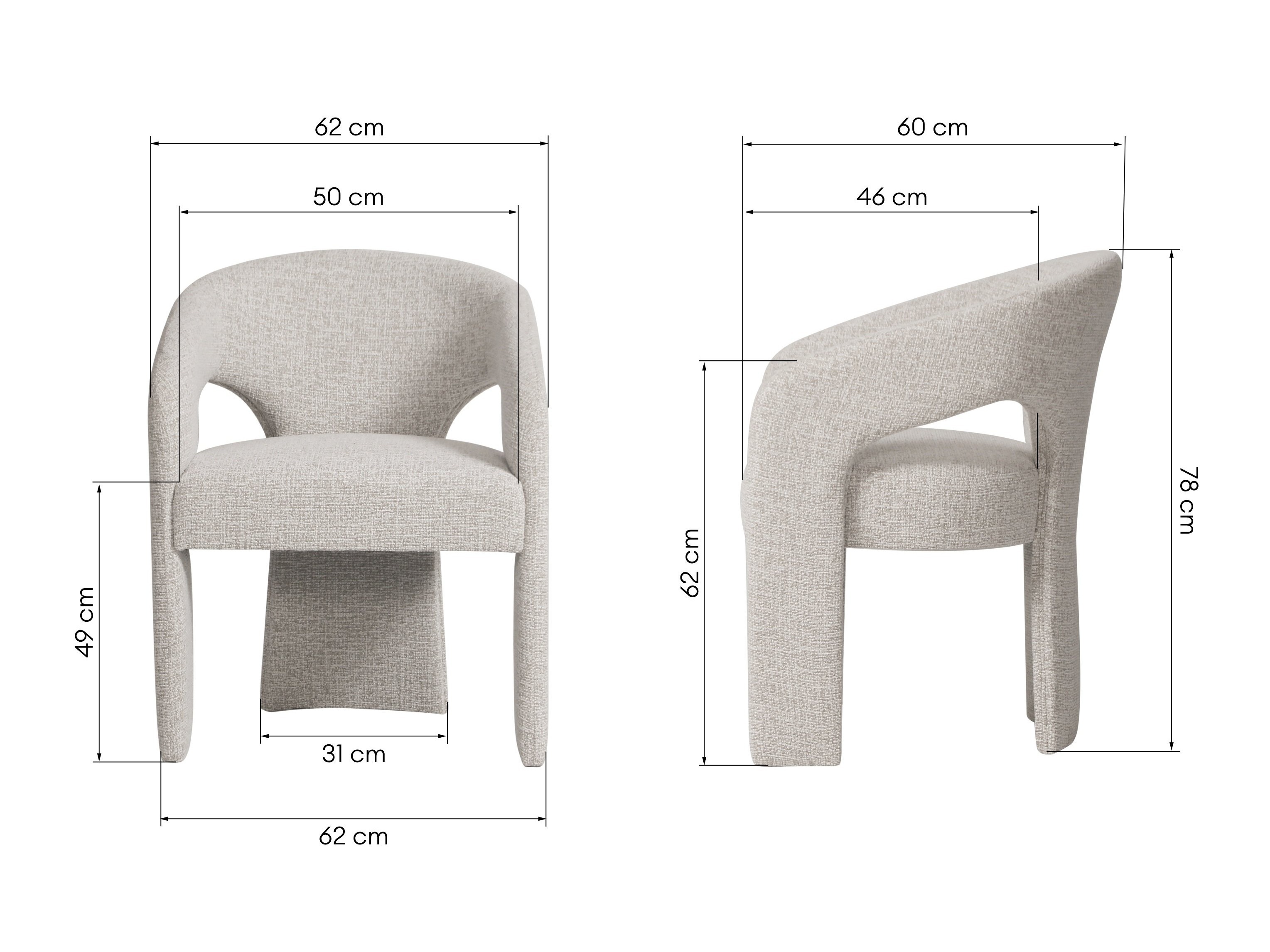 Tuoli Burleson 796 (Vaalea beige)