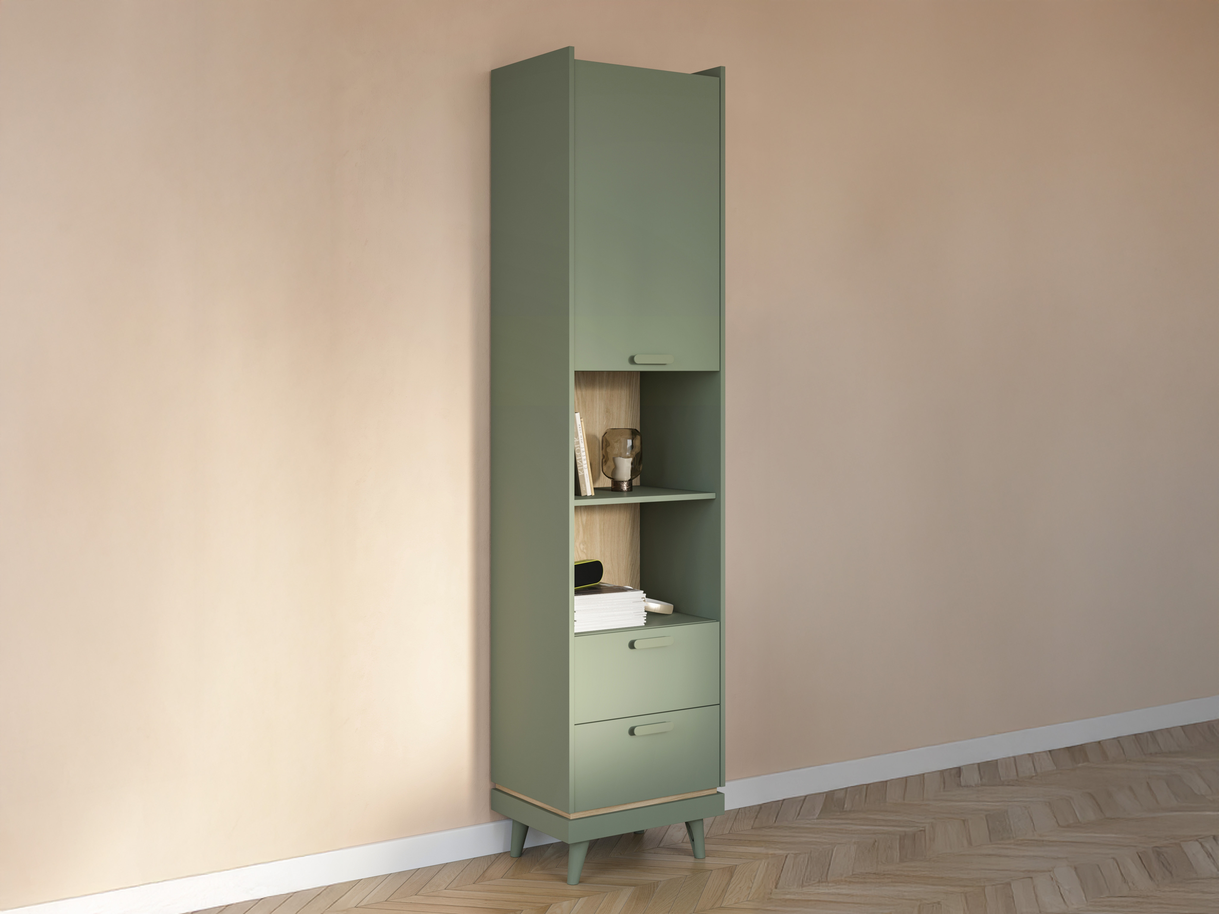 Hylly Fertalu 106 (Vihreä + Tammi)