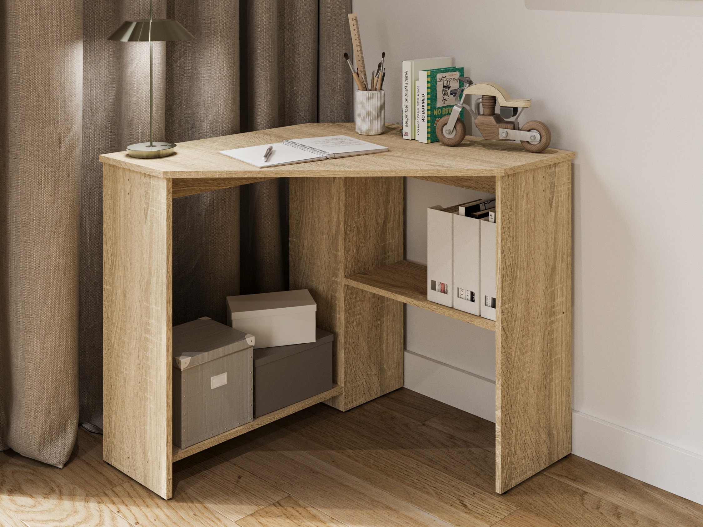 Kulmapöytä Austin 302 (Sonoma-tammi)