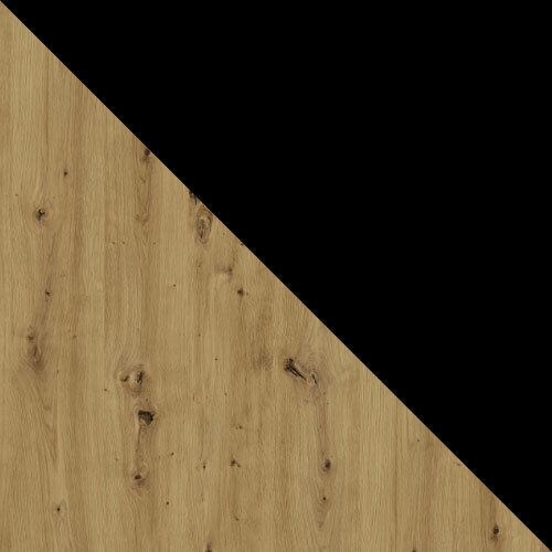 Pöytä Victorville 377 (Artisaanitammi + Musta)