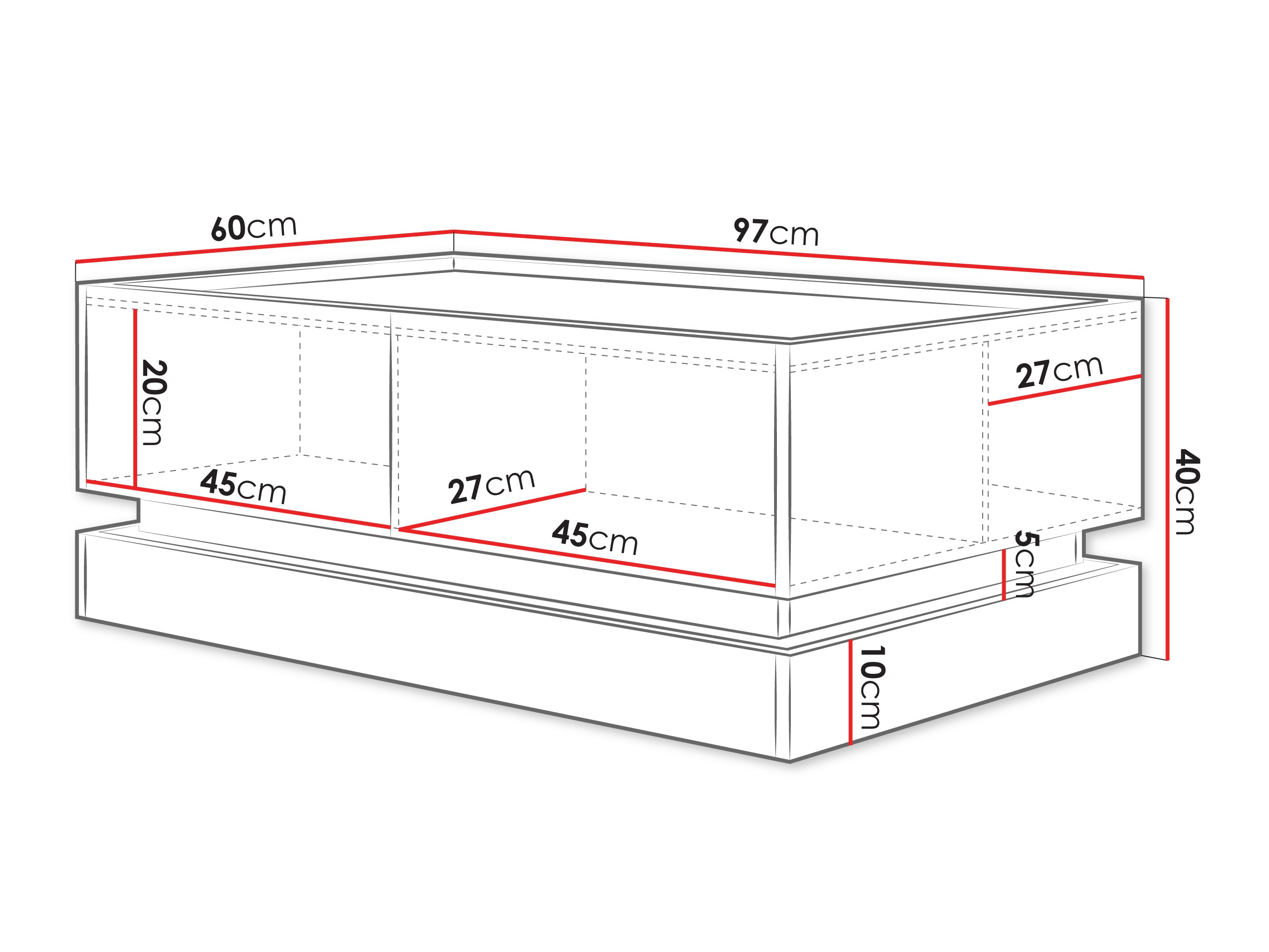 Sohvapöytä Comfivo Tilia (Musta + Tammi)