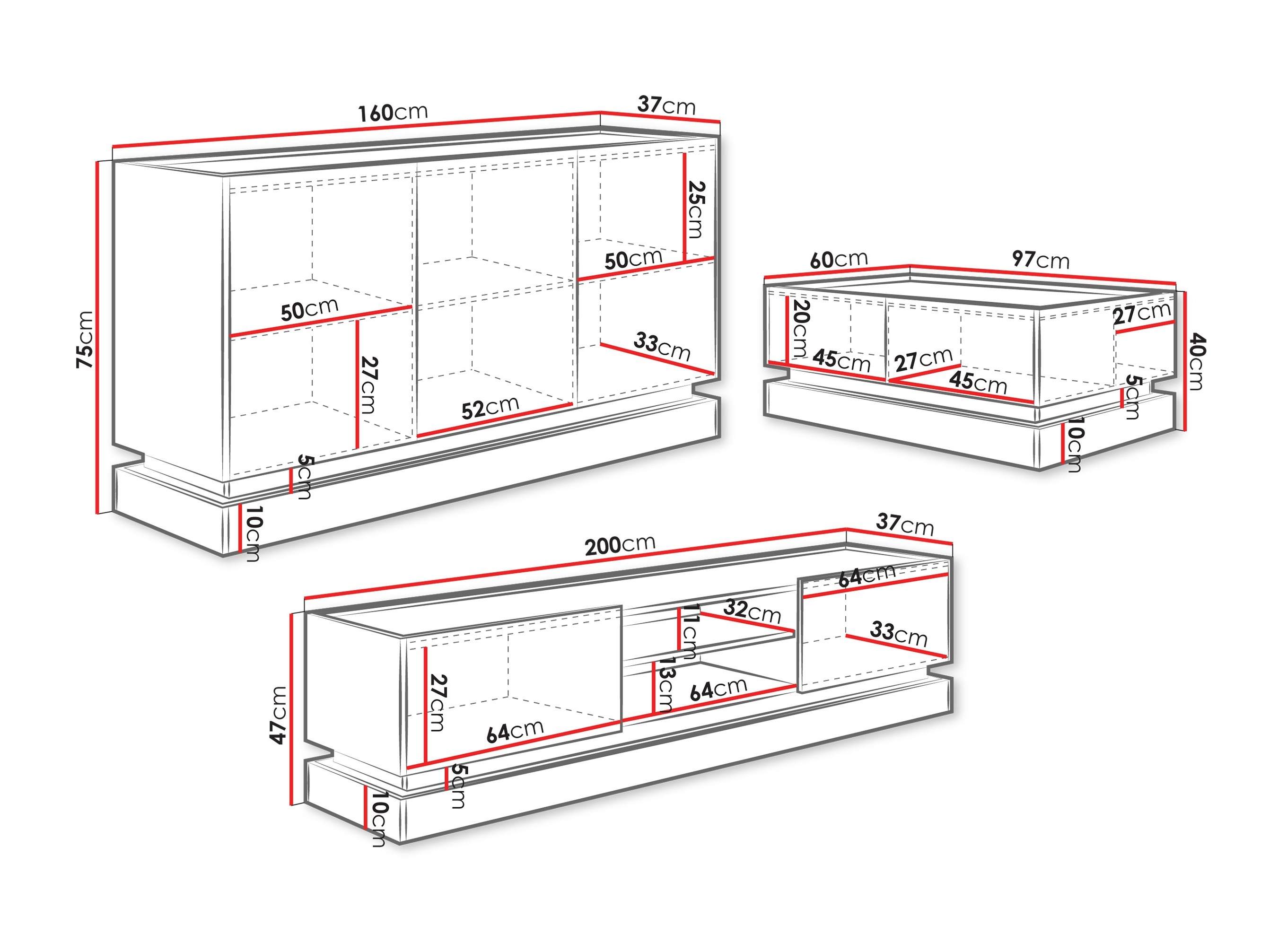 Olohuonesetti Comfivo Tilia (Vaaleanruskea + Tammi)