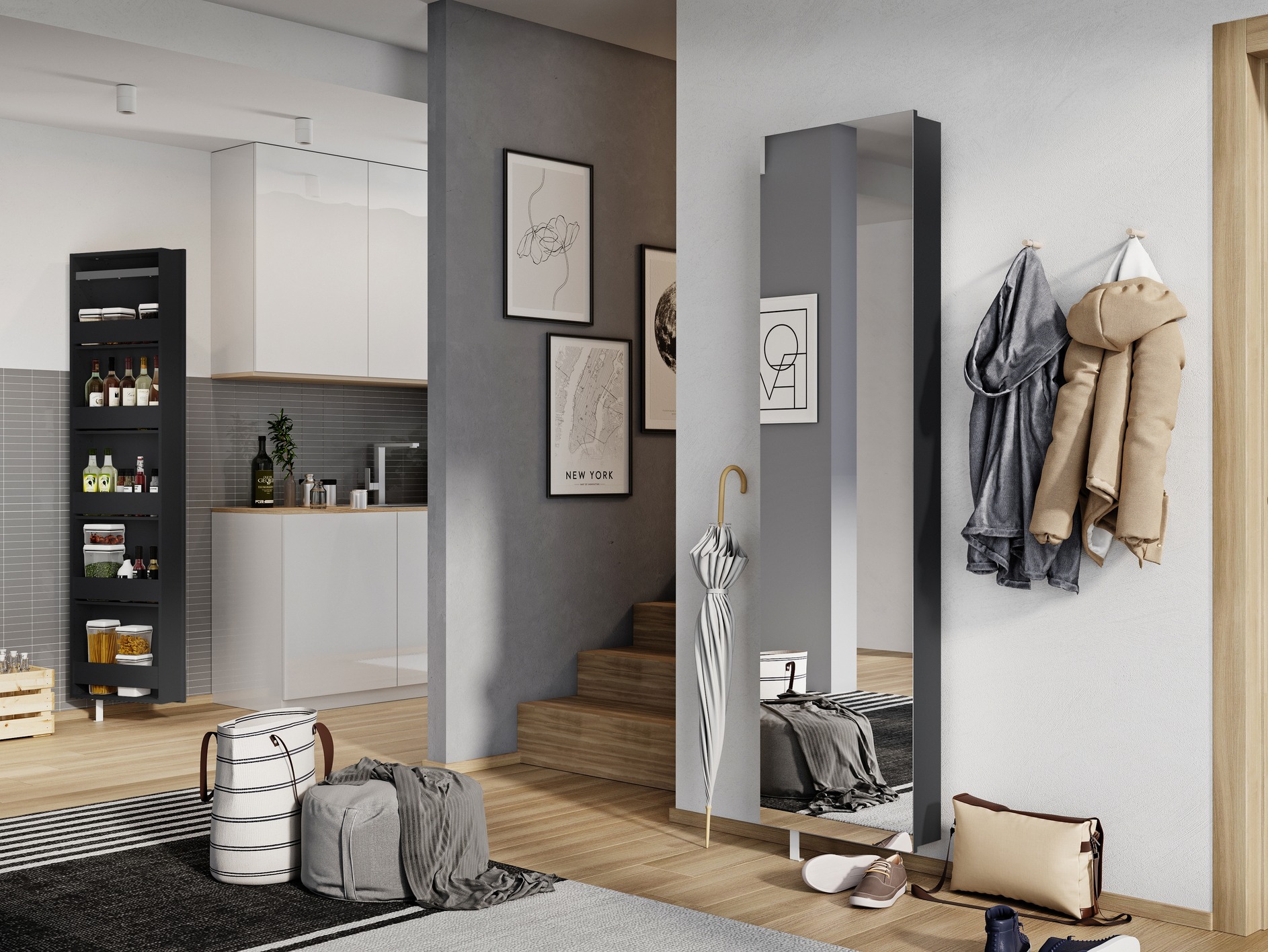 Kenkähylly Sacramento 119 (Antrasiitti)