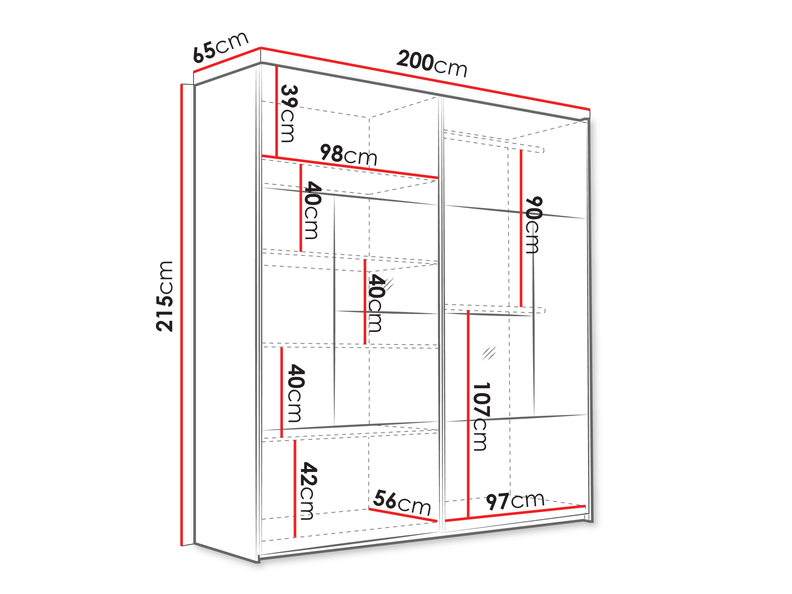 Vaatekaappi Honolulu 273 (Kashmir)
