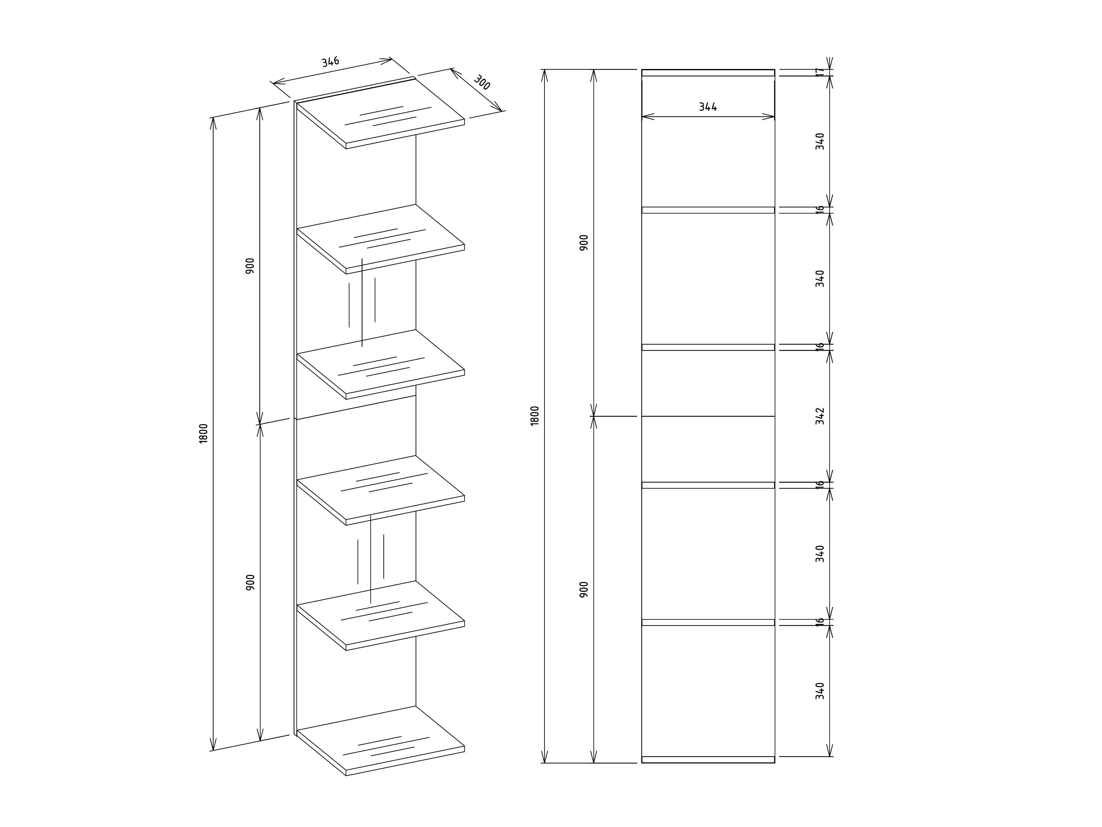Hylly Mandeville 333