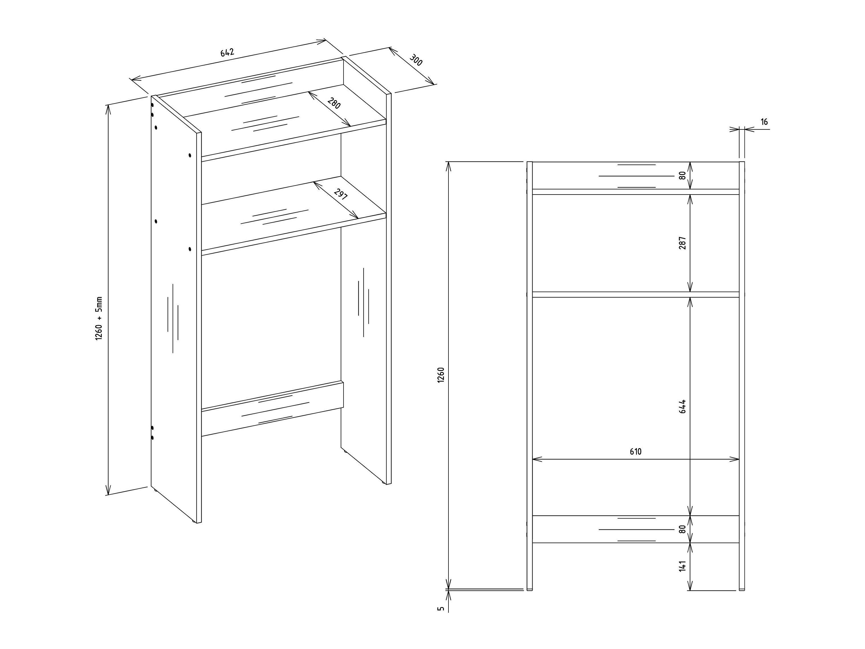 Kylpyhuonehylly Servou 103