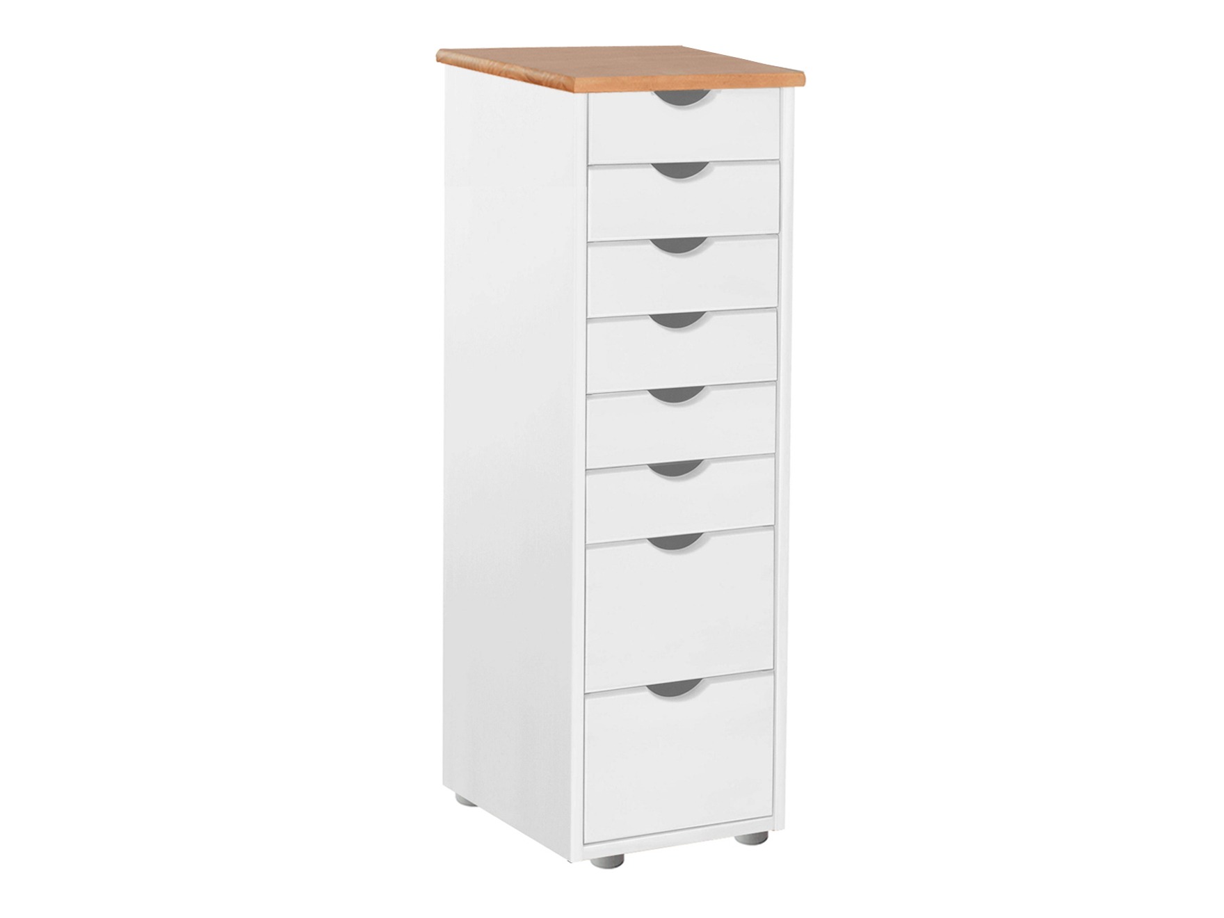 Lipasto Denton 138 (Valkoinen + Vaalea puu)