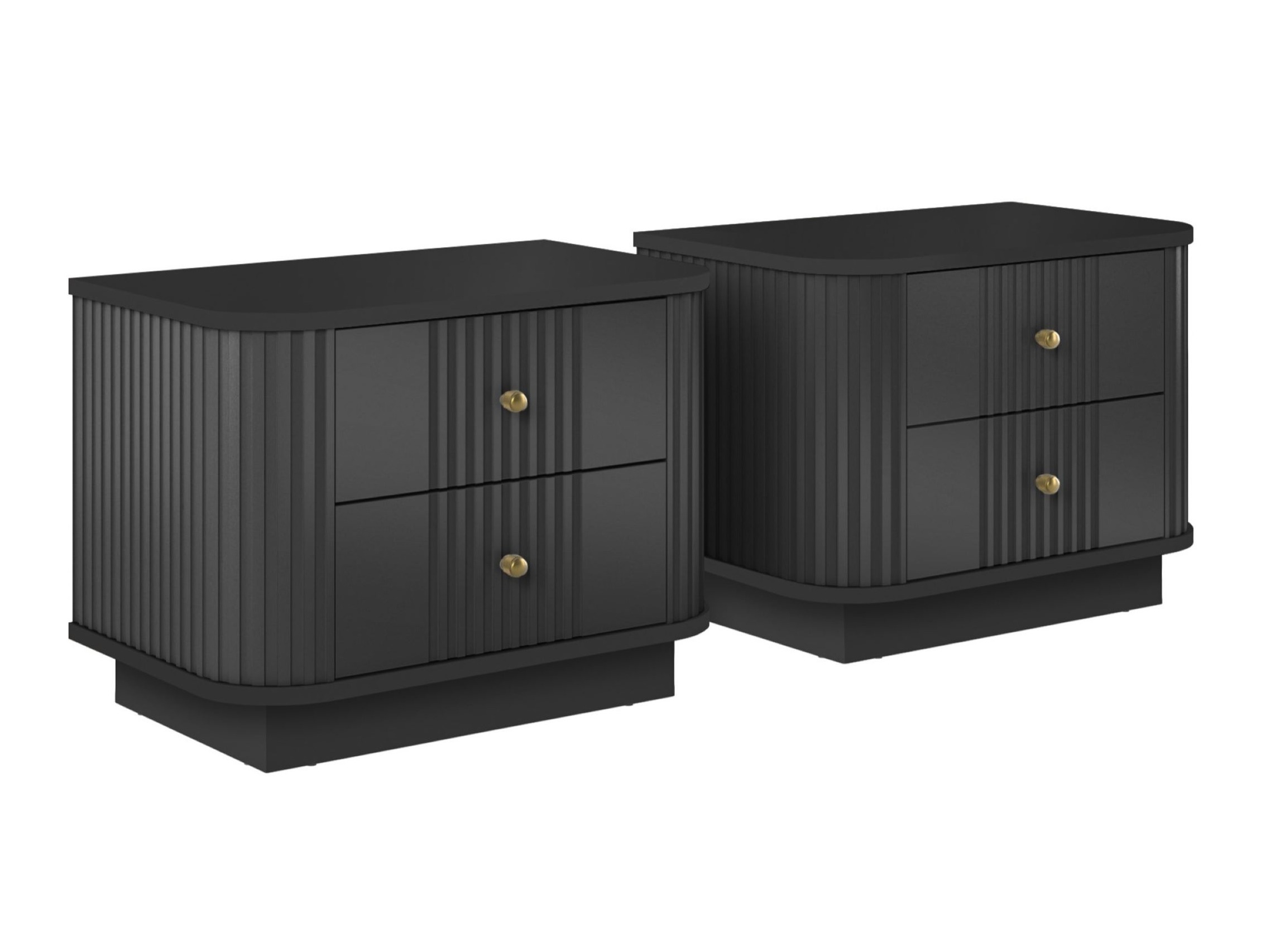 Yöpöytäsetti Levfene 105 (Musta)