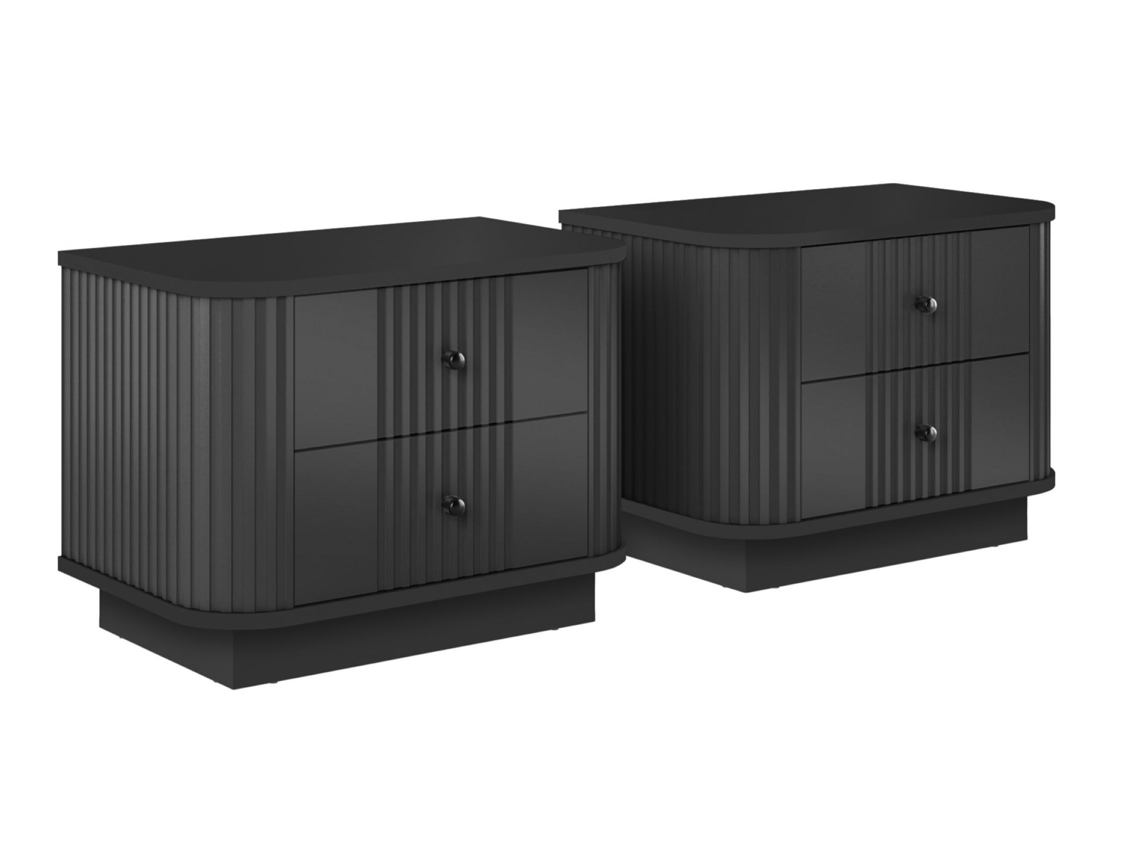 Yöpöytäsetti Levfene 105 (Musta)