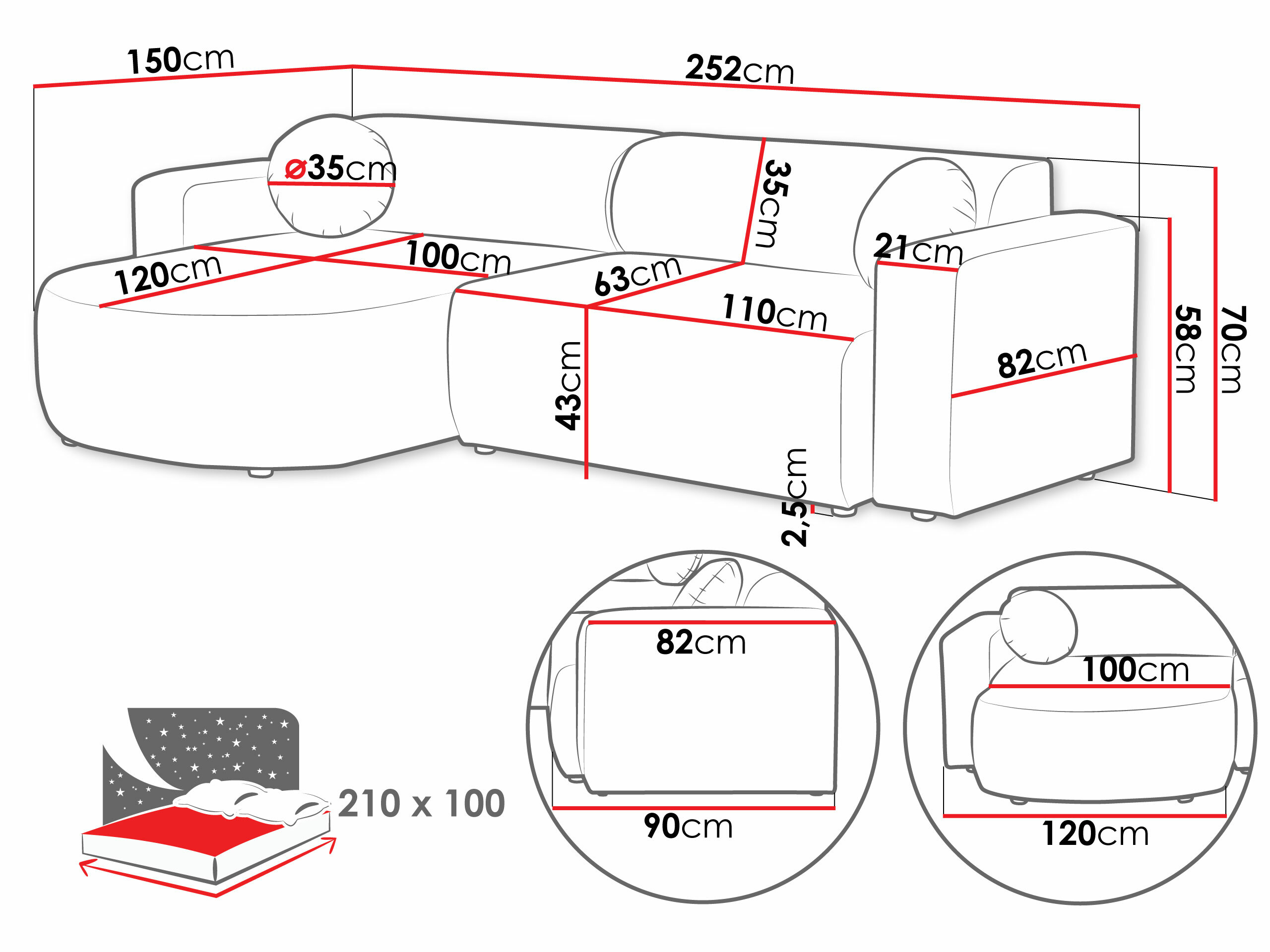 Kulmasohva Comfivo Pullus (Velo 623)