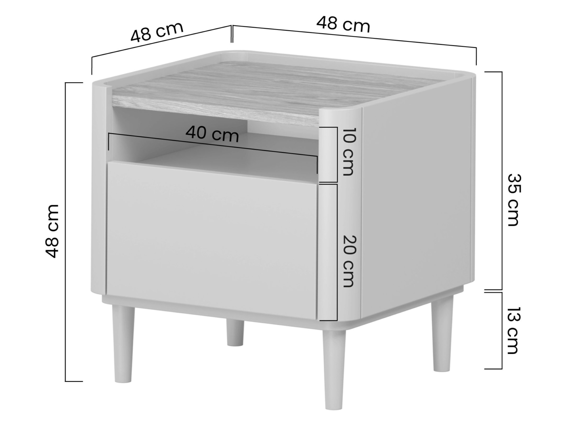Yöpöytä Elbmira 100 (Kashmir + Tammi)