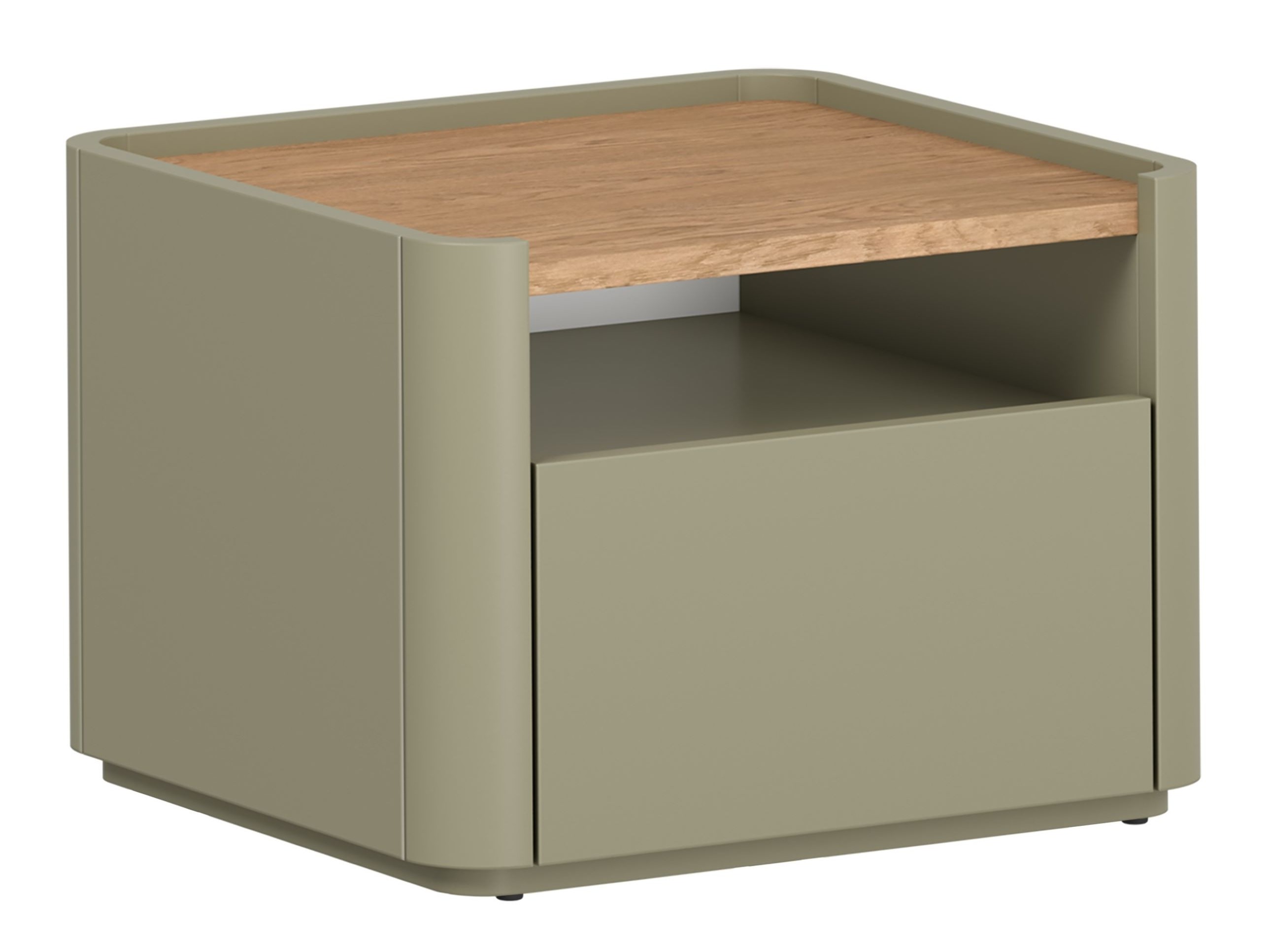 Yöpöytä Elbmira 100 (Pölyinen vihreä + Tammi)