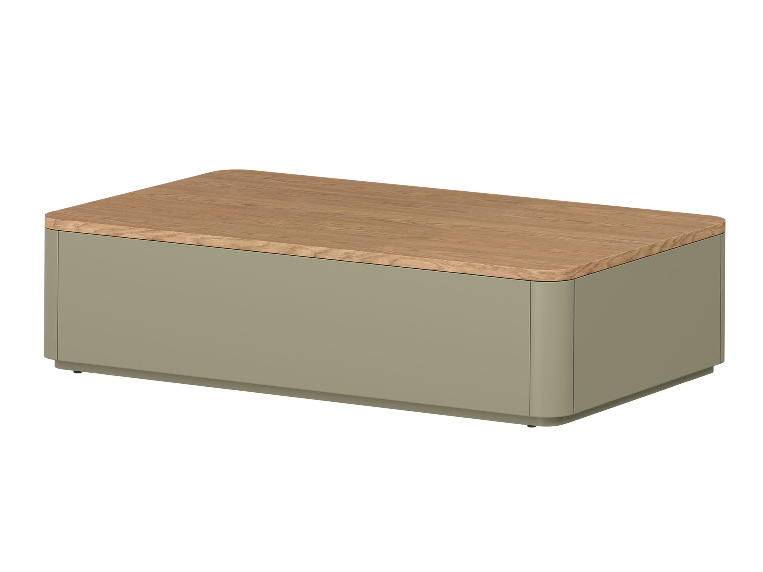 Sohvapöytä Elbmira 103 (Pölyinen vihreä + Tammi)