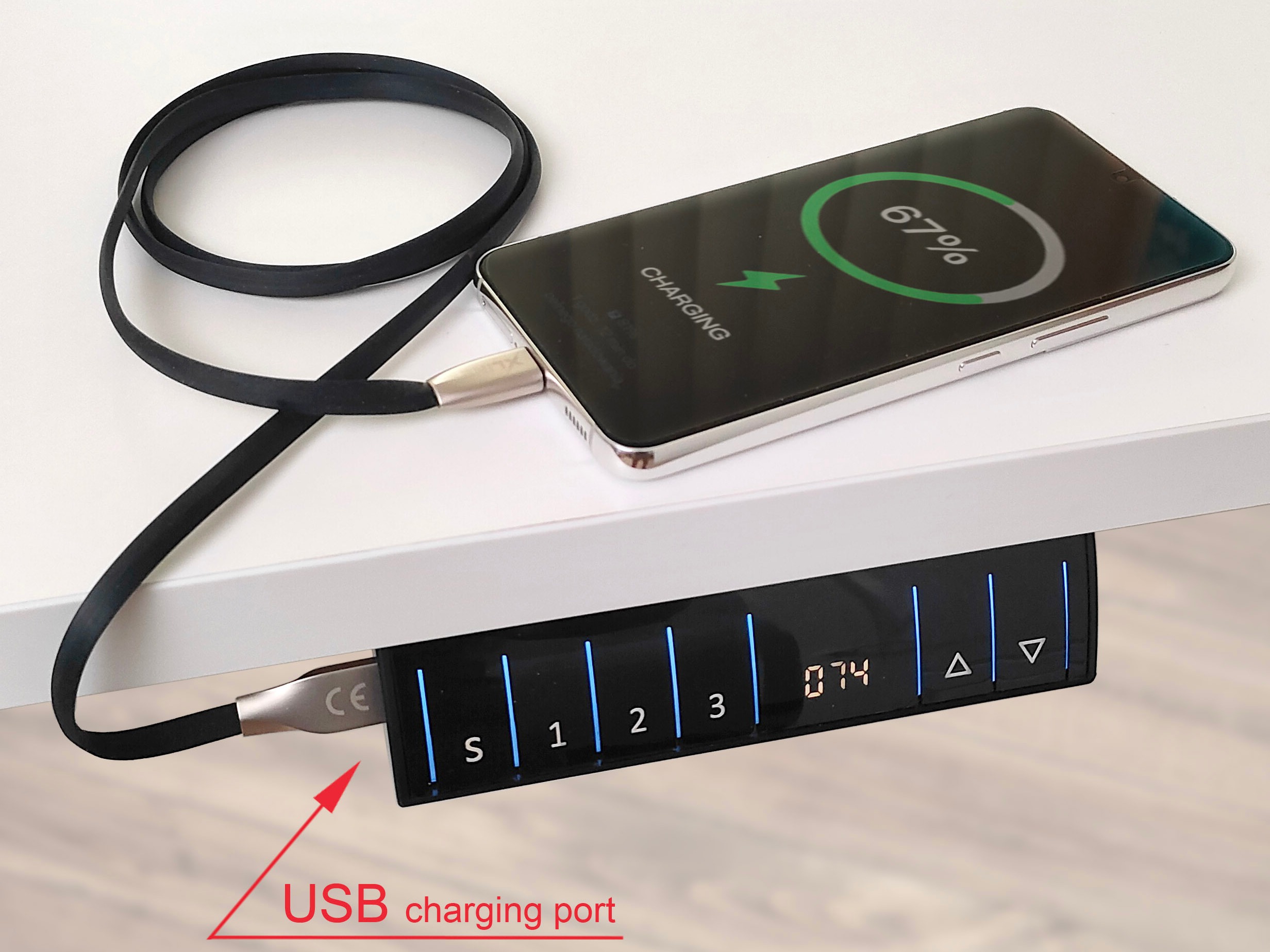 Korkeussäädettävä työpöytä Buffalo 183 (Musta)