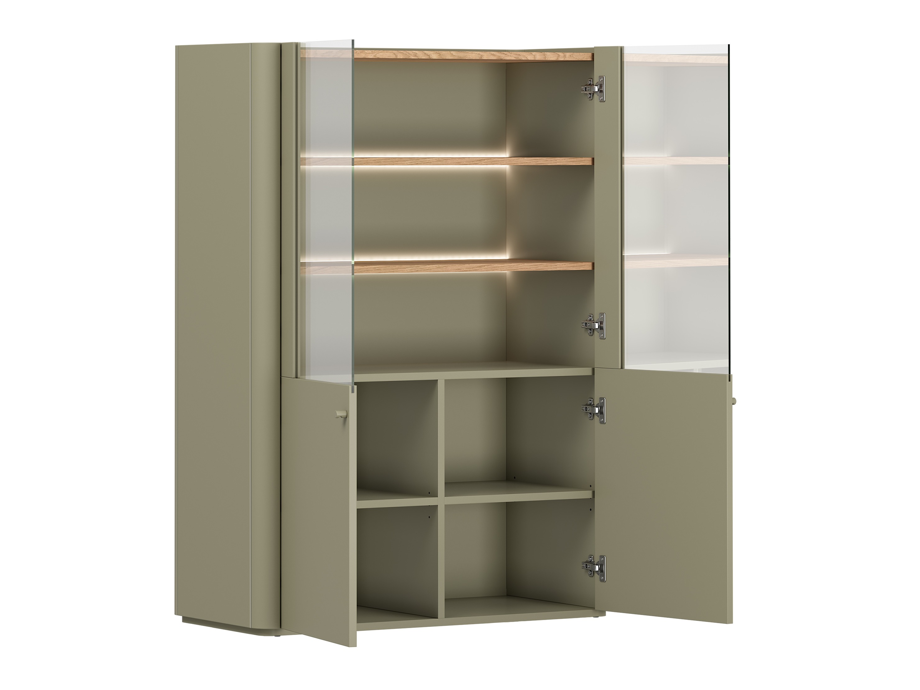 Olohuonesetti Elbmira 109 (Pölyinen vihreä + Tammi)