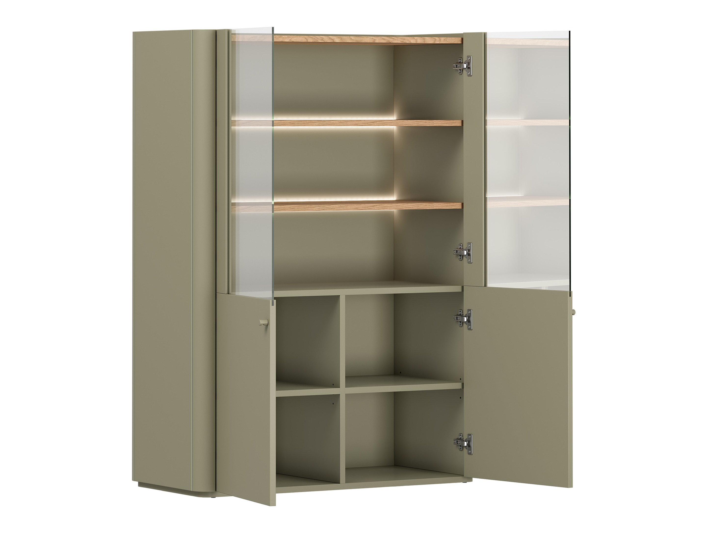 Olohuonesetti Elbmira 110 (Pölyinen vihreä + Tammi)