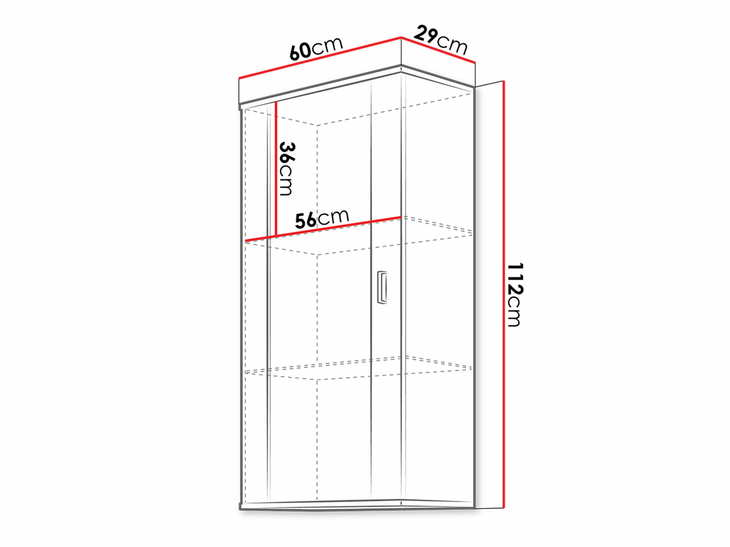Seinäkaappi Tornola 103 (Lefkas tammi + Musta)
