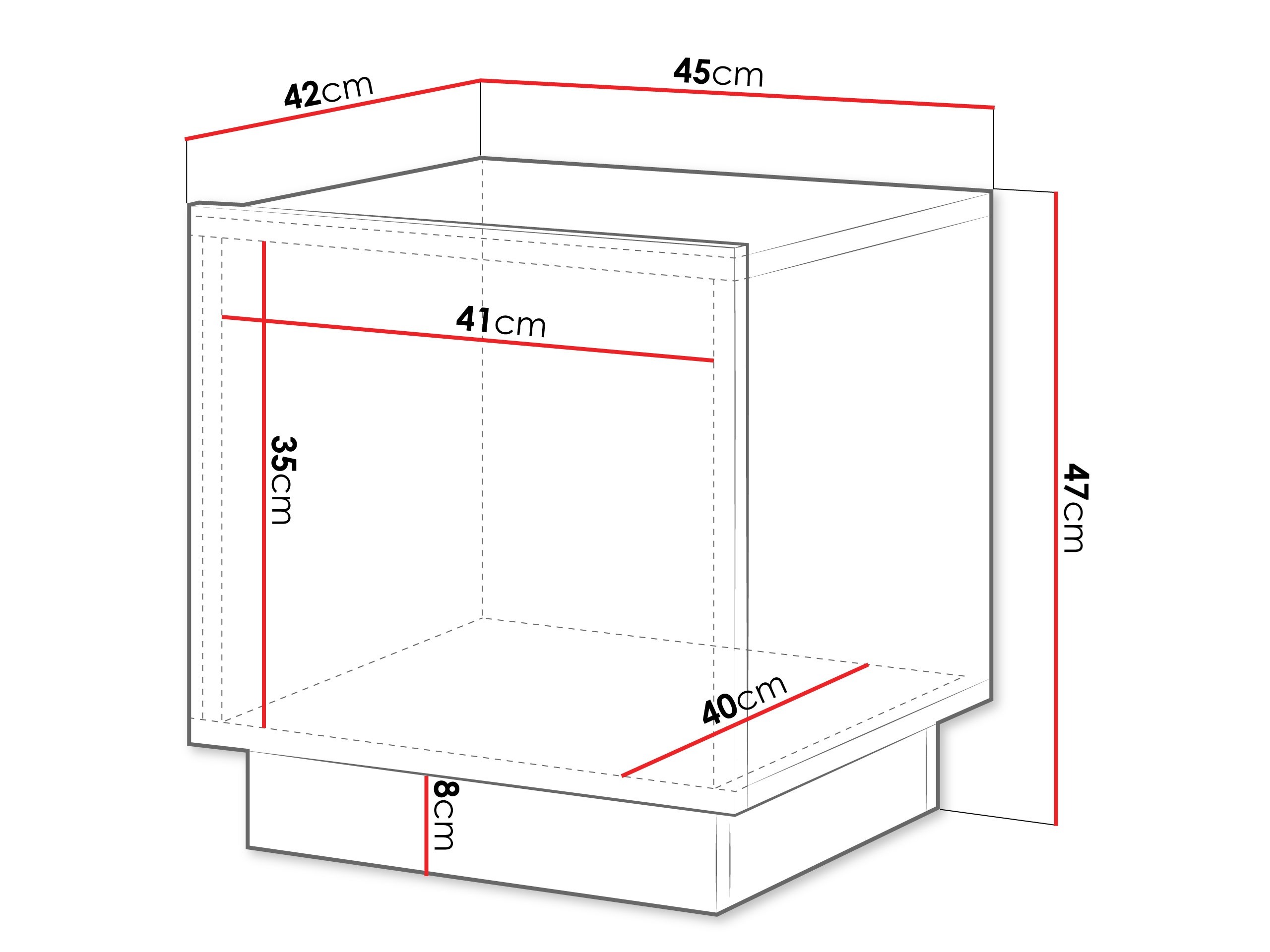 Yöpöytäsetti Lingua (Valkoinen)