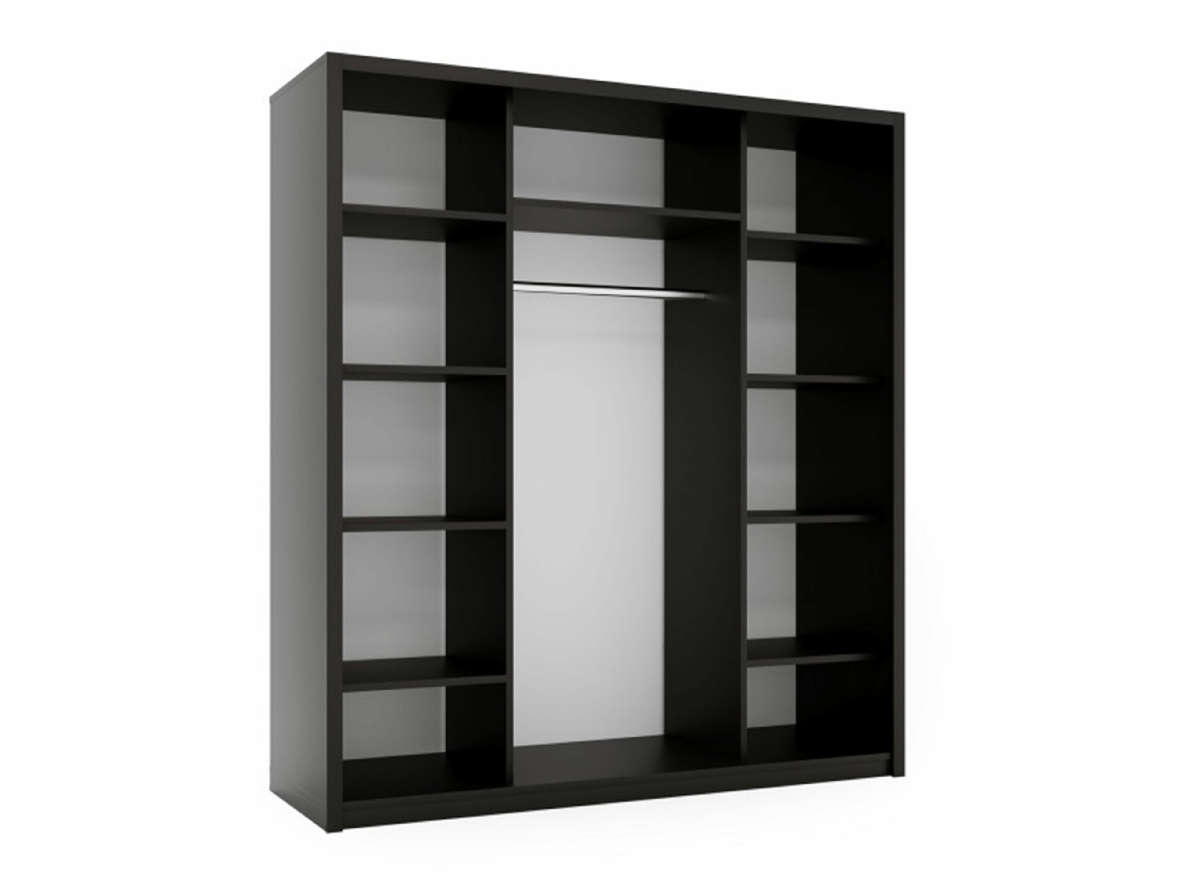 Vaatekaappi Murrieta 192 (Musta + Keltainen)