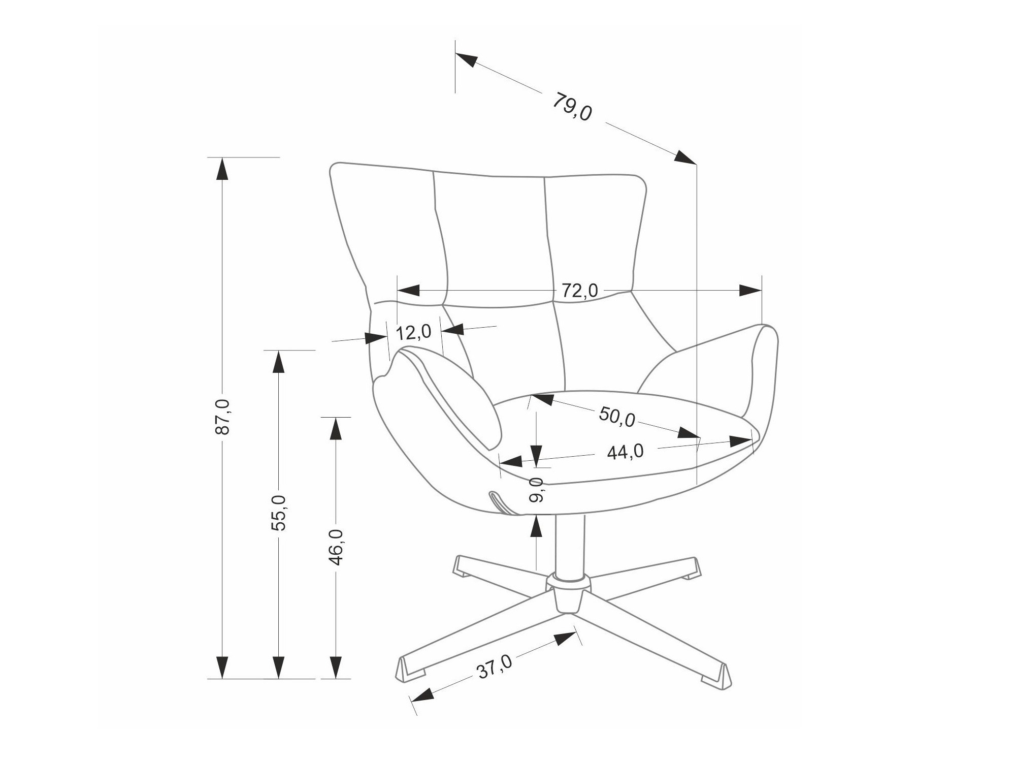 Nojatuoli Houston 2088 (Beige)