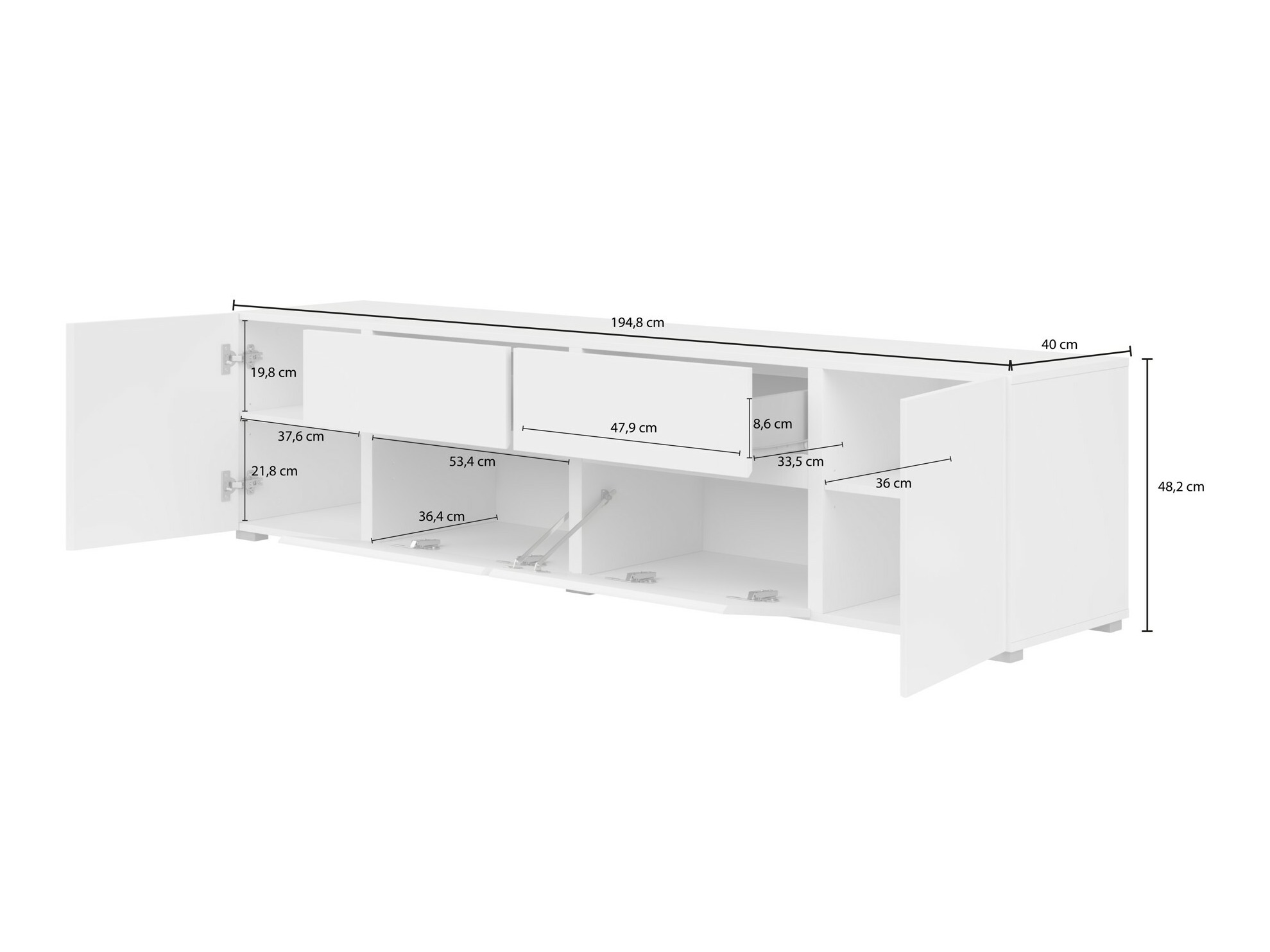 TV-taso Elbleve 100 (Valkoinen)