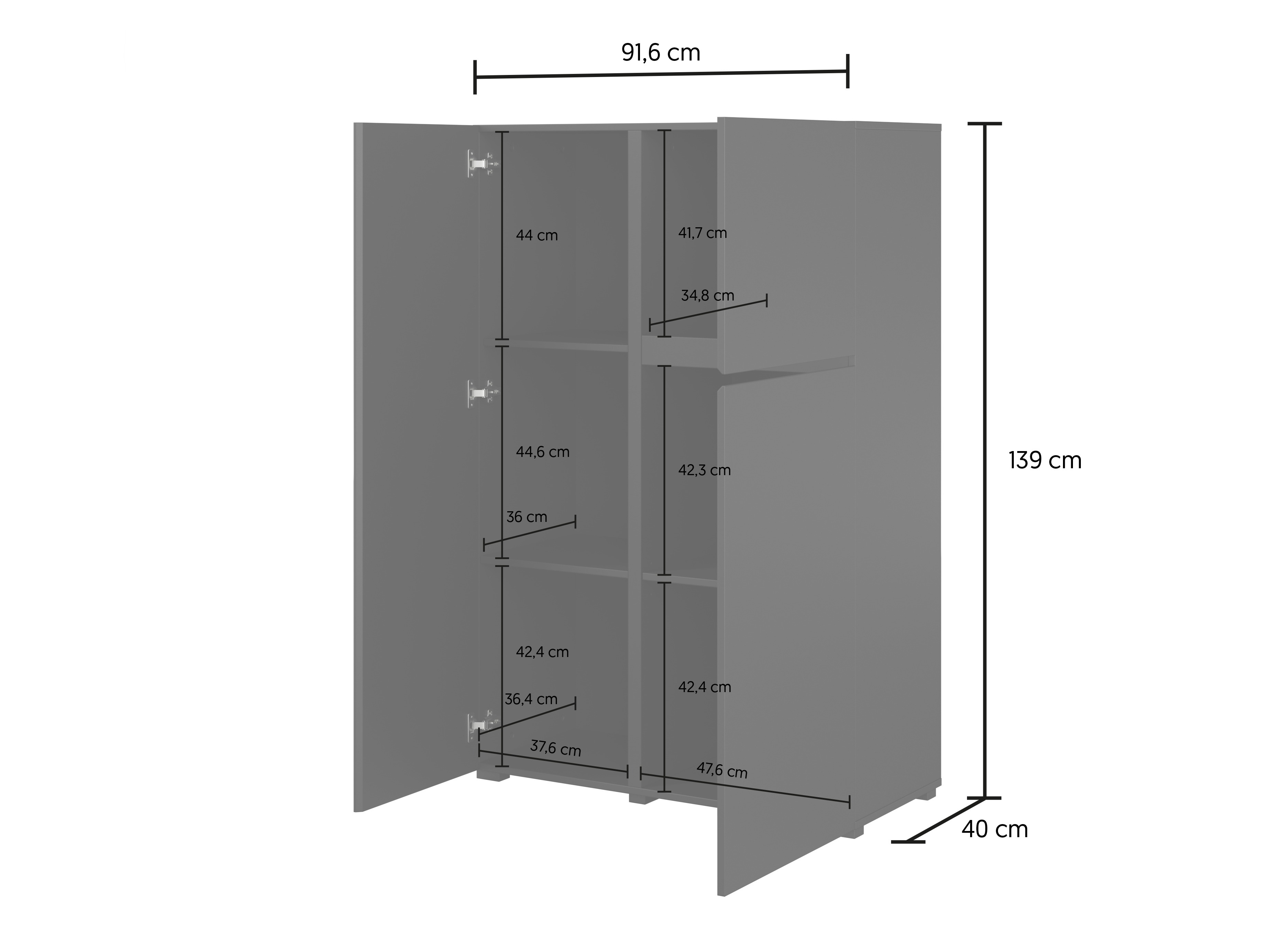 Hylly Elbleve 102 (Valkoinen)