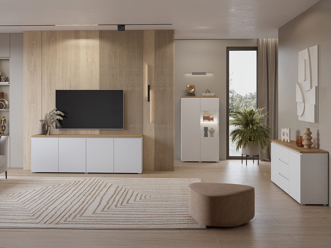 Lipasto Baletu 106 (Valkoinen + Tammi)