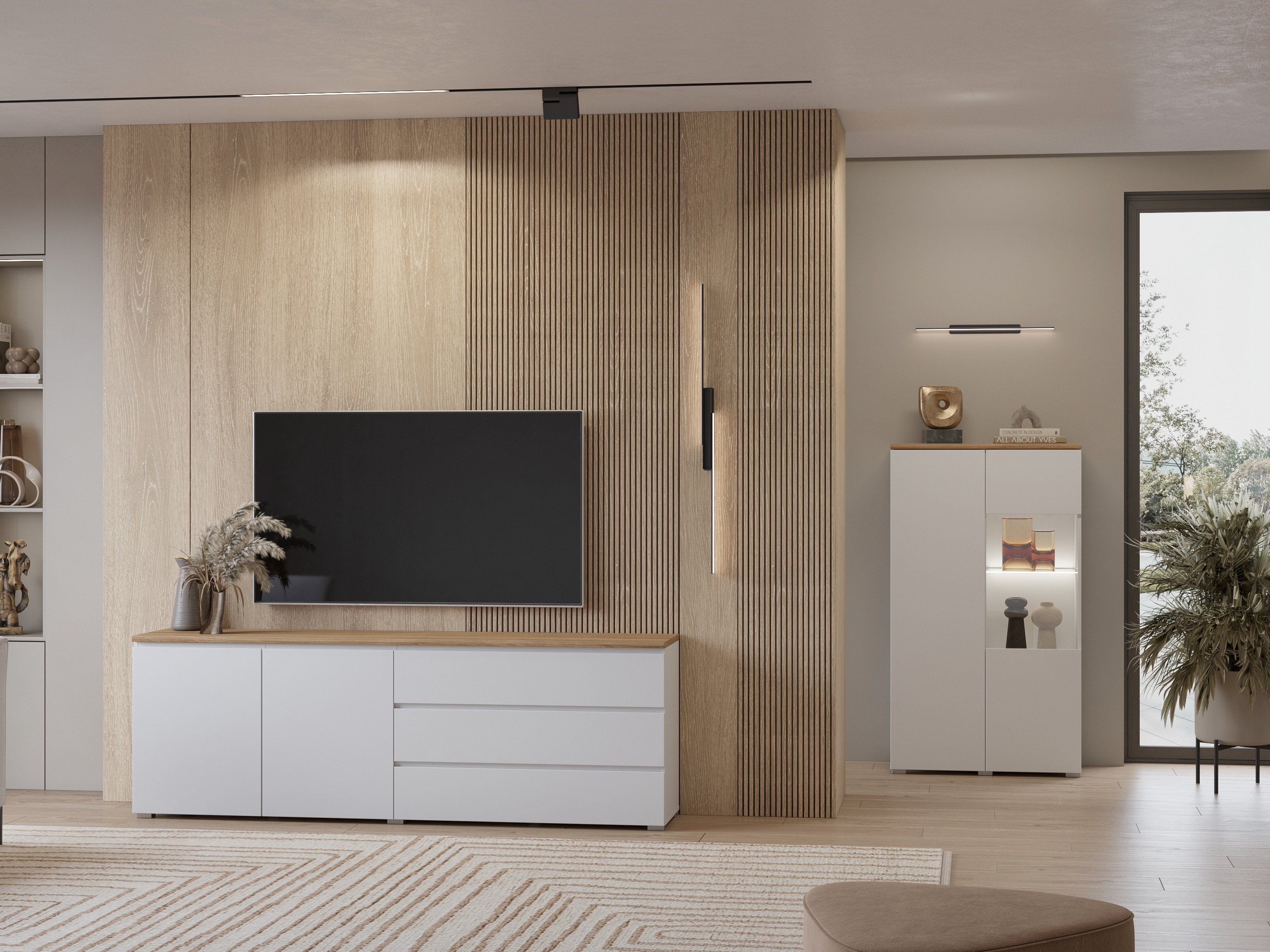 Lipasto Baletu 107 (Valkoinen + Tammi)