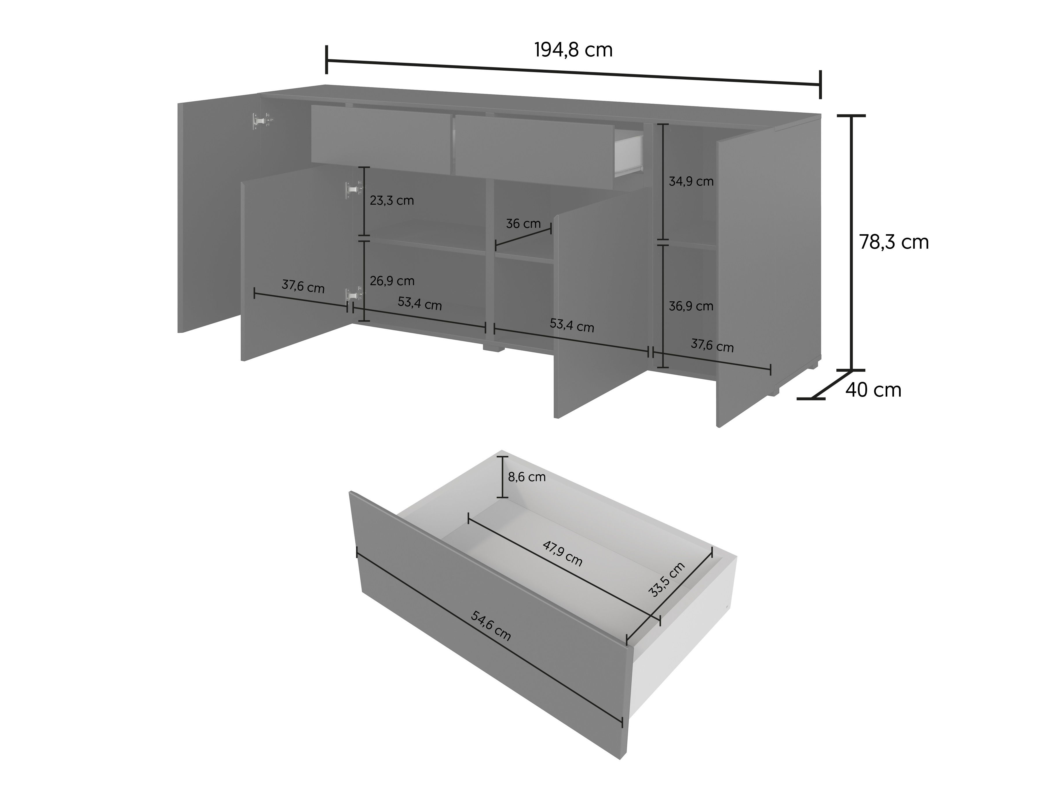 Lipasto Elbleve 103 (Valkoinen)