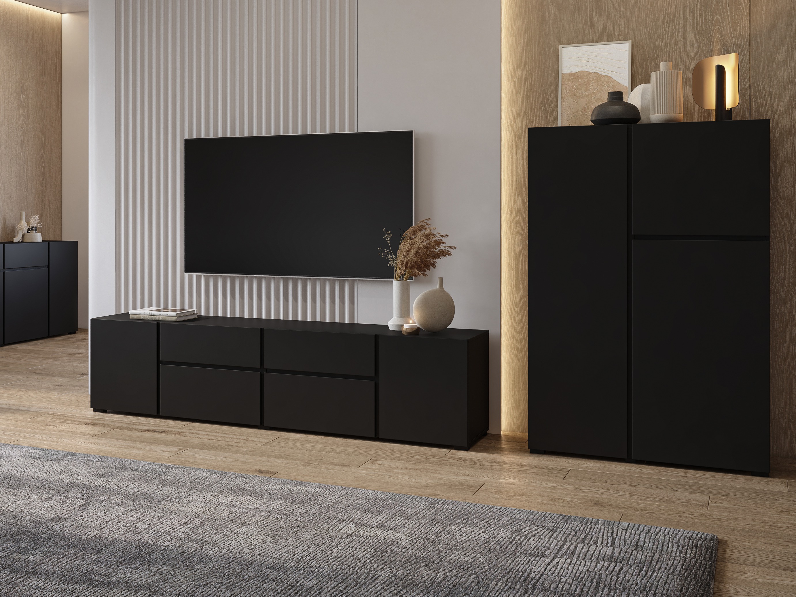 Olohuonesetti Elbleve 104 (Musta)