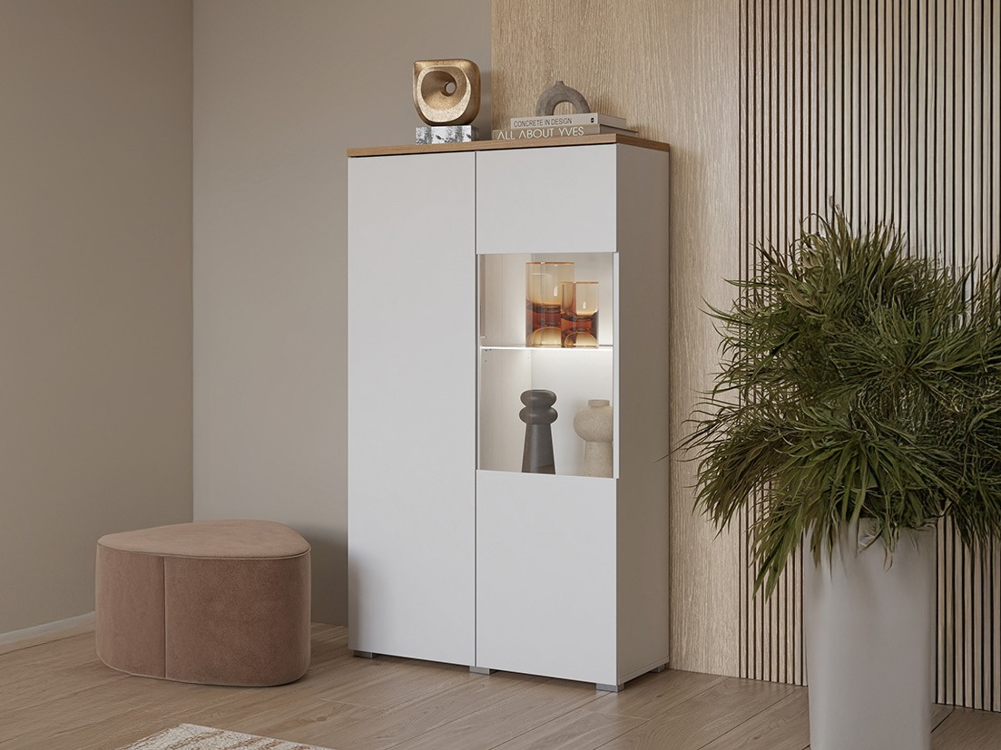 Hylly Baletu 108 (Valkoinen + Tammi)