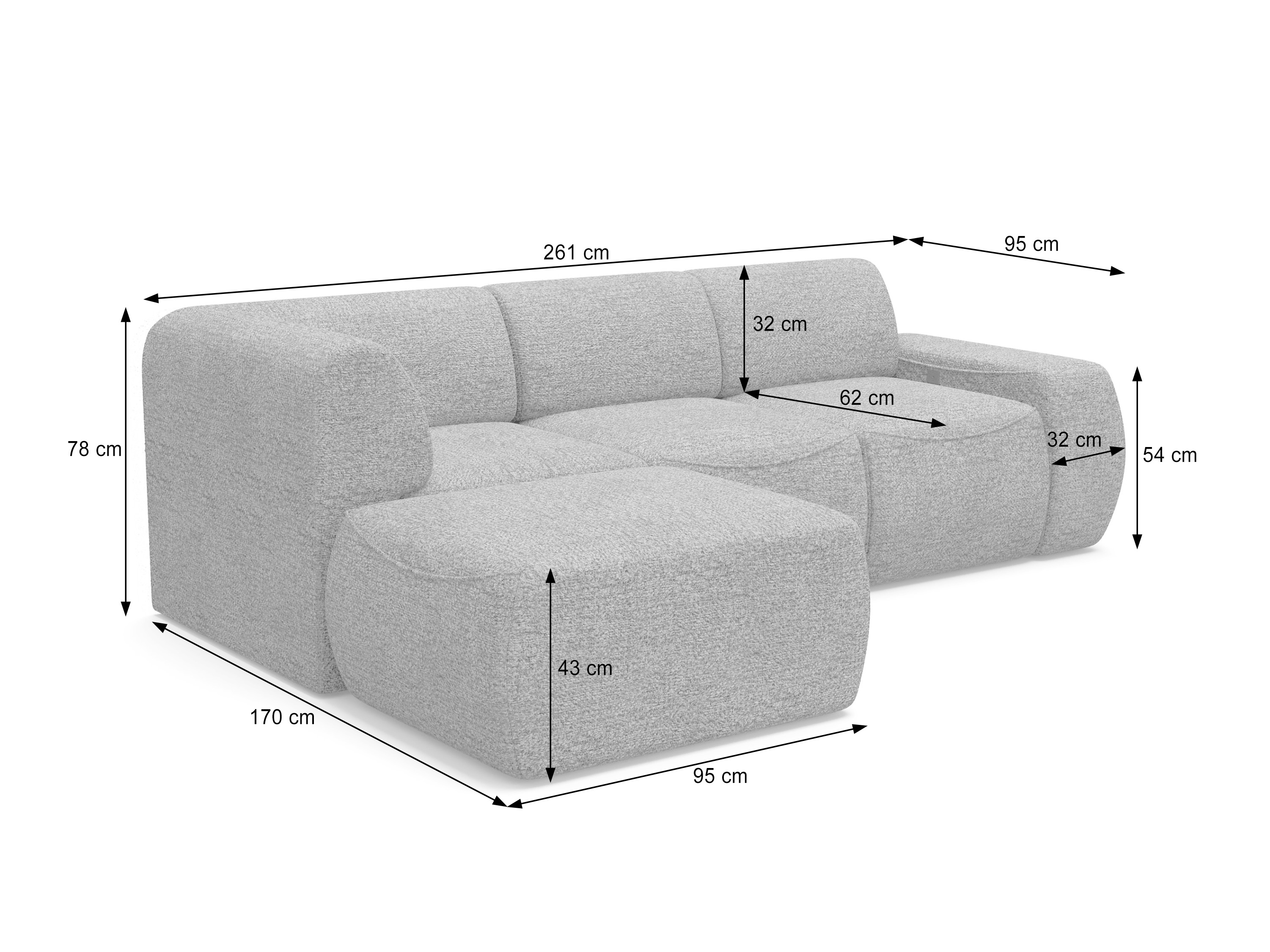 Moduulikulmasohva Elbmonu 106 (Bello 05)