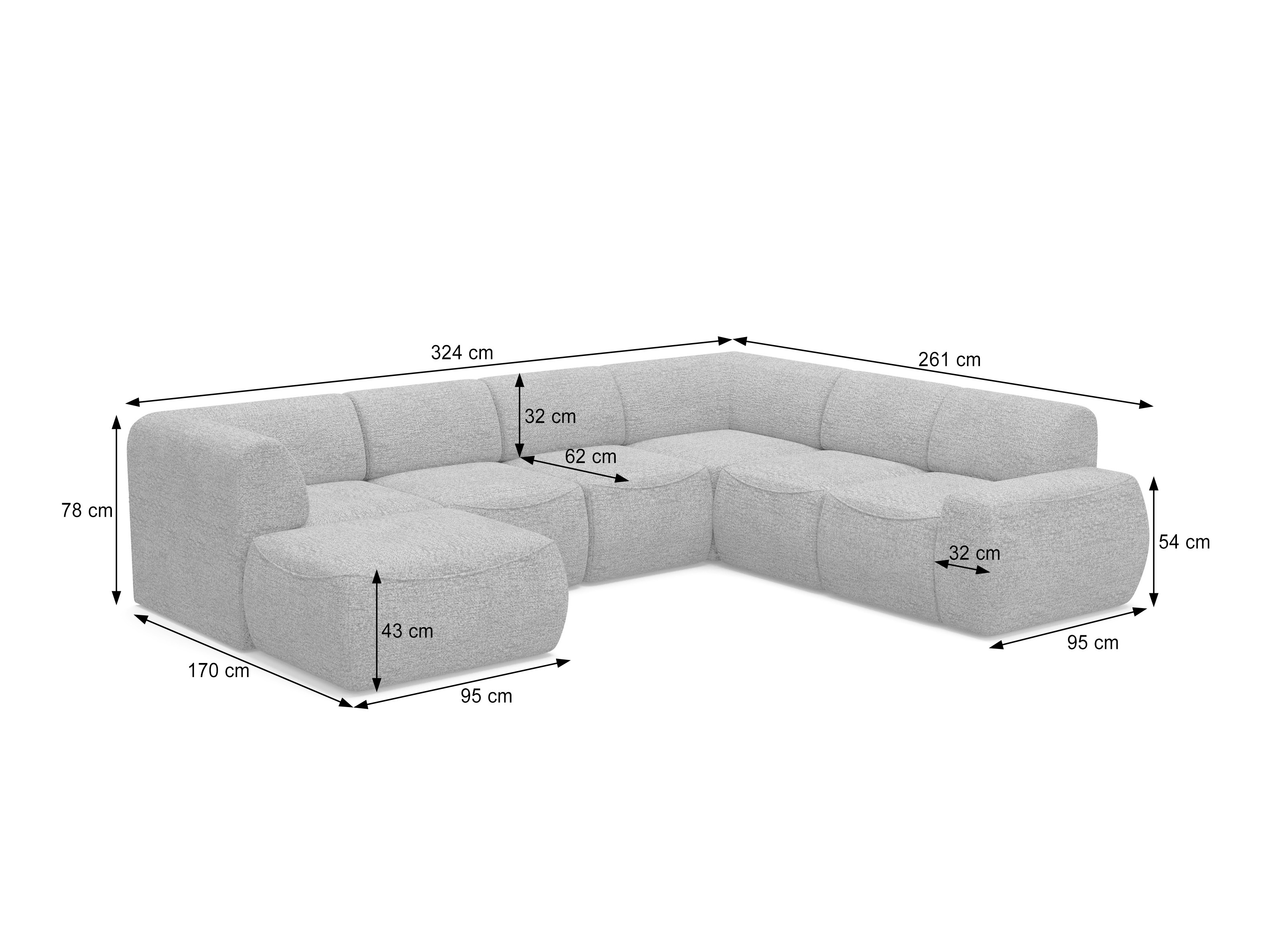 Moduulikulmasohva Elbmonu 107 (Bello 15)