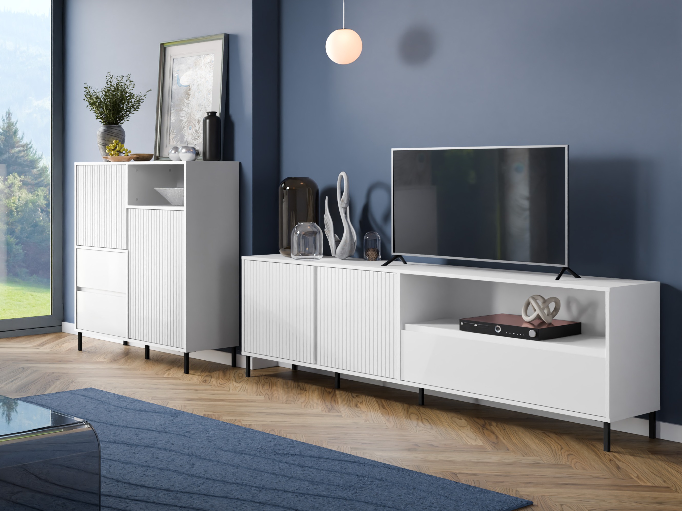 Olohuonesetti Ruvrevi 105 (Valkoinen)