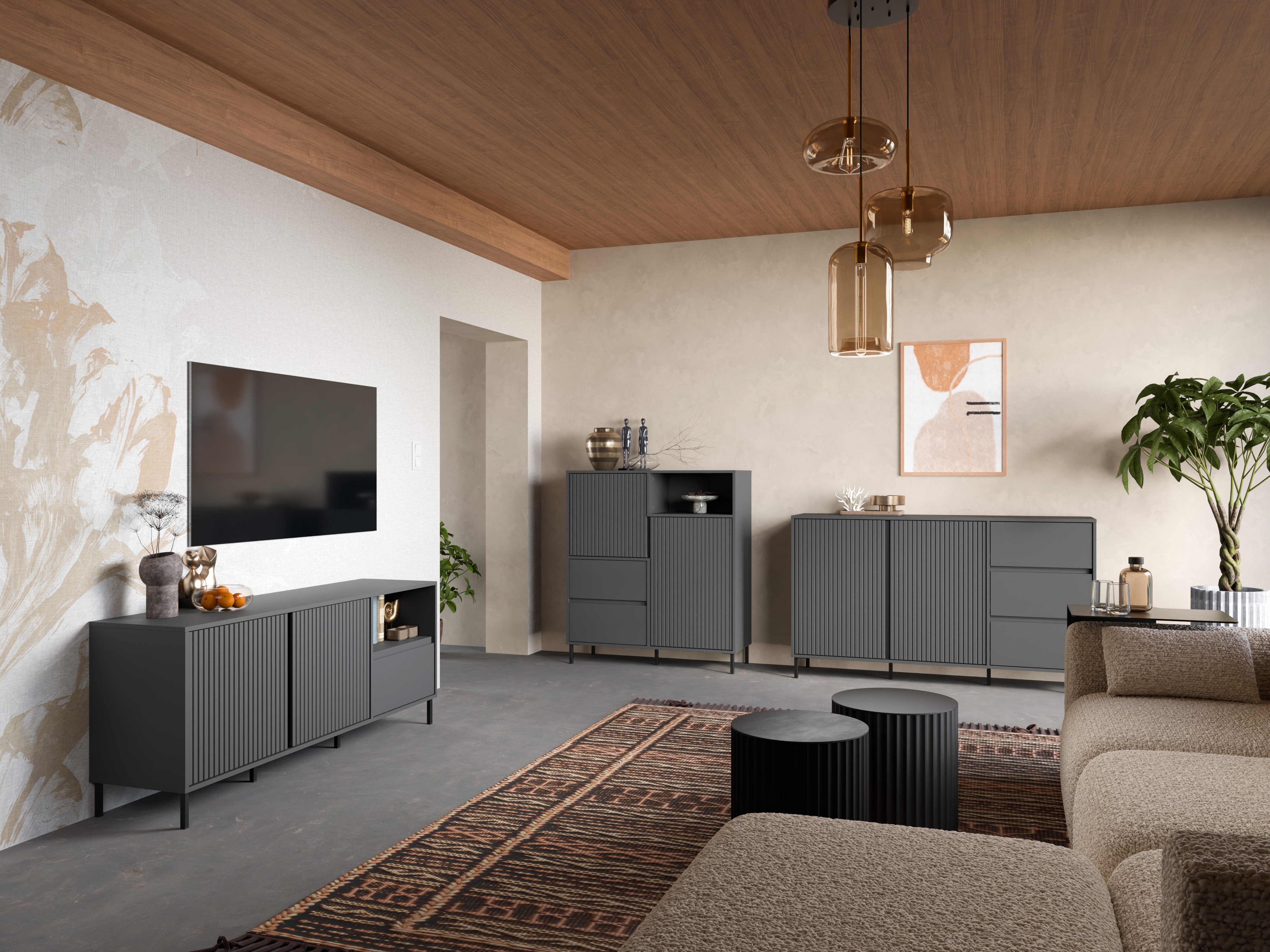 Olohuonesetti Ruvrevi 106 (Antrasiitti)