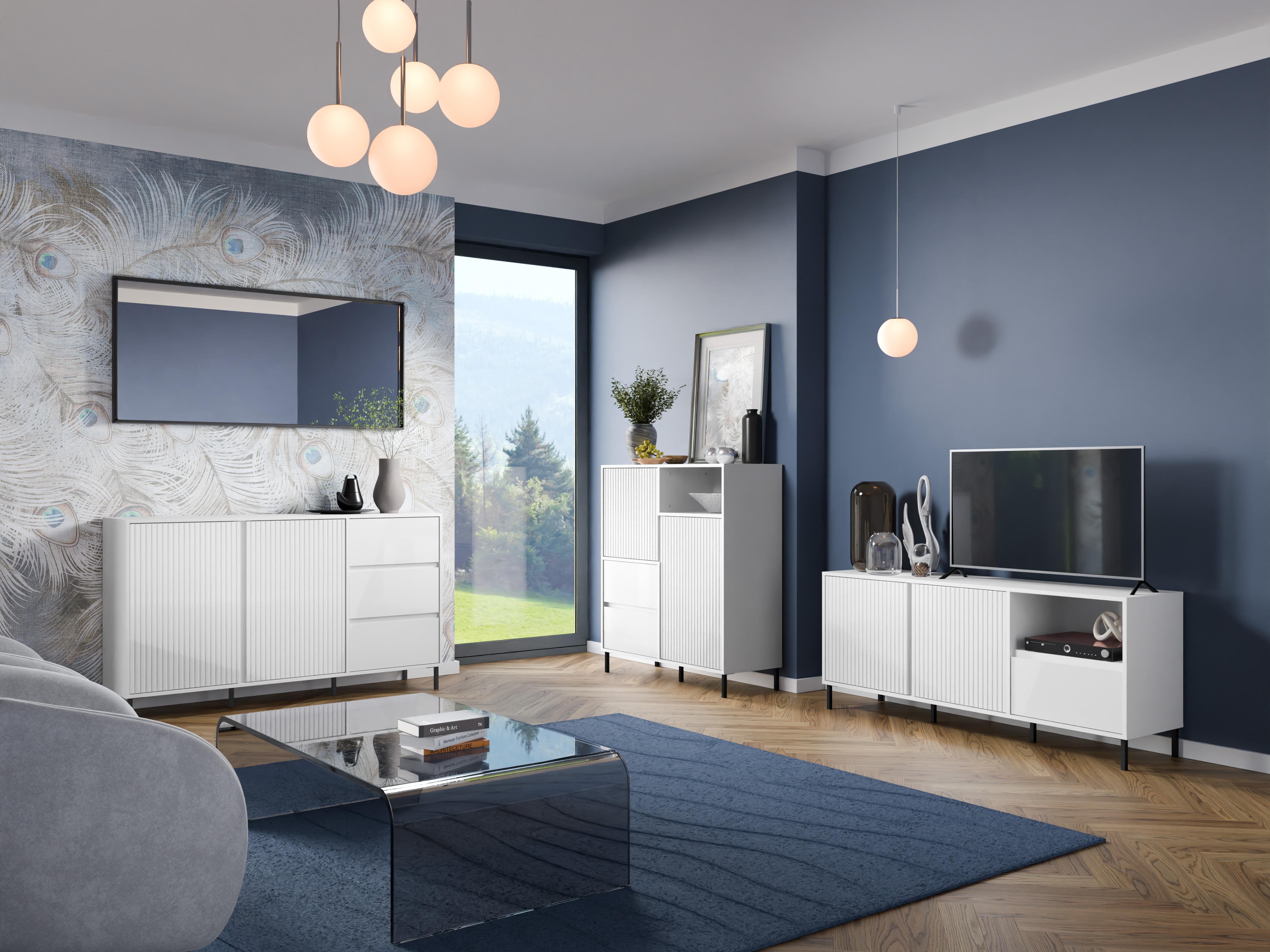 Olohuonesetti Ruvrevi 106 (Valkoinen)