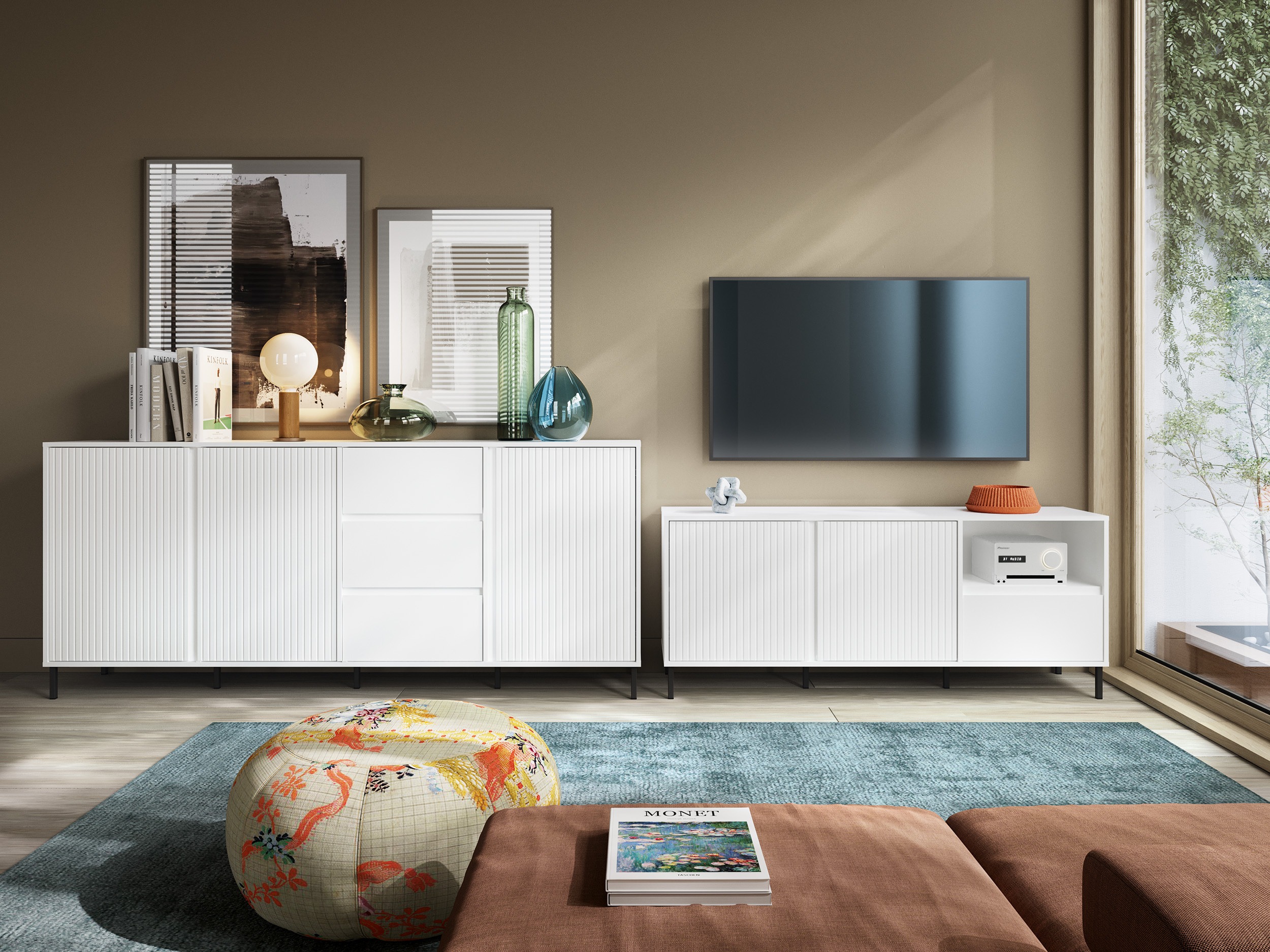 Olohuonesetti Ruvrevi 107 (Valkoinen)