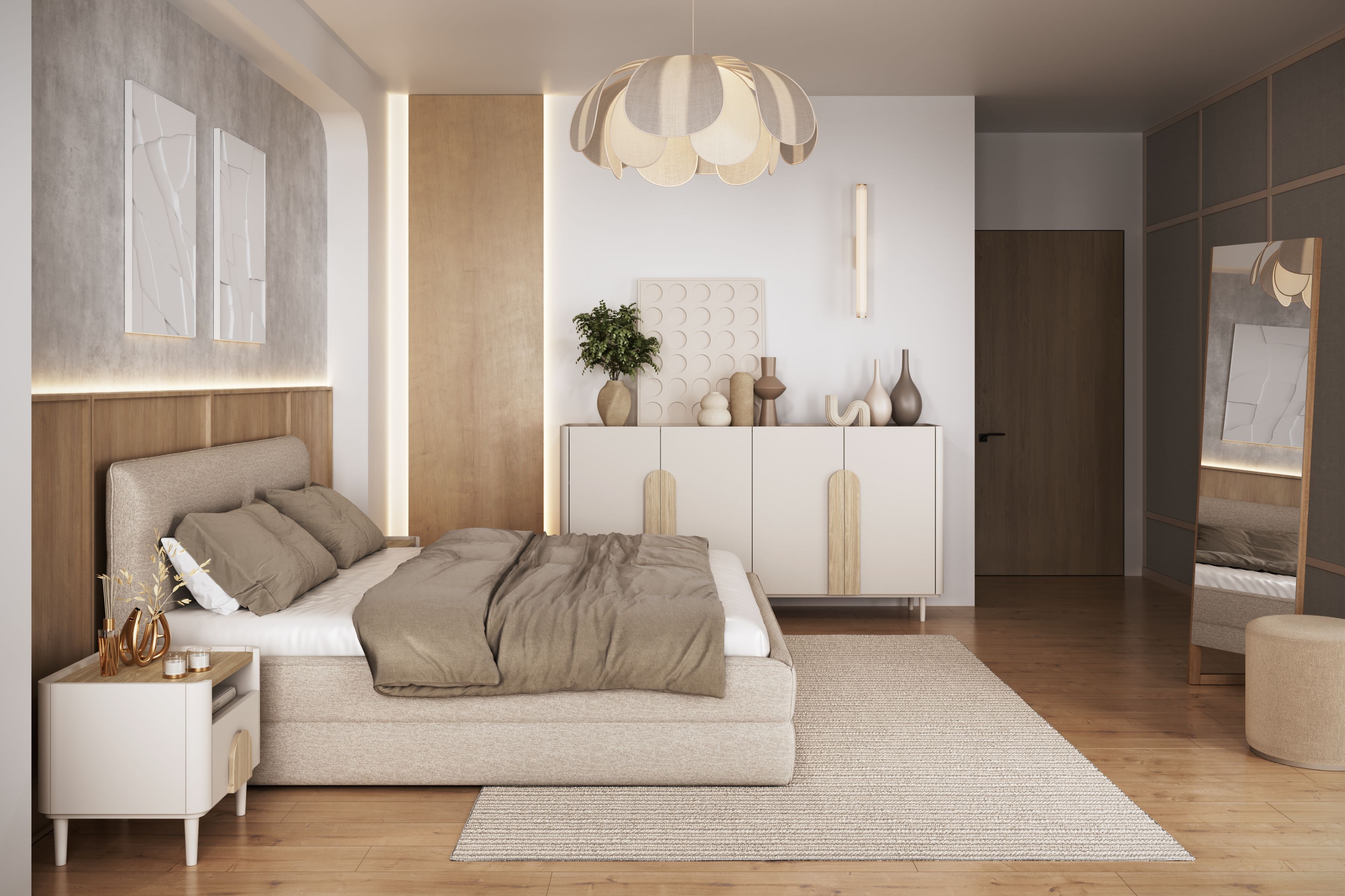 Yöpöytä Camavio 100 (Kashmir + Vaalea tammi)