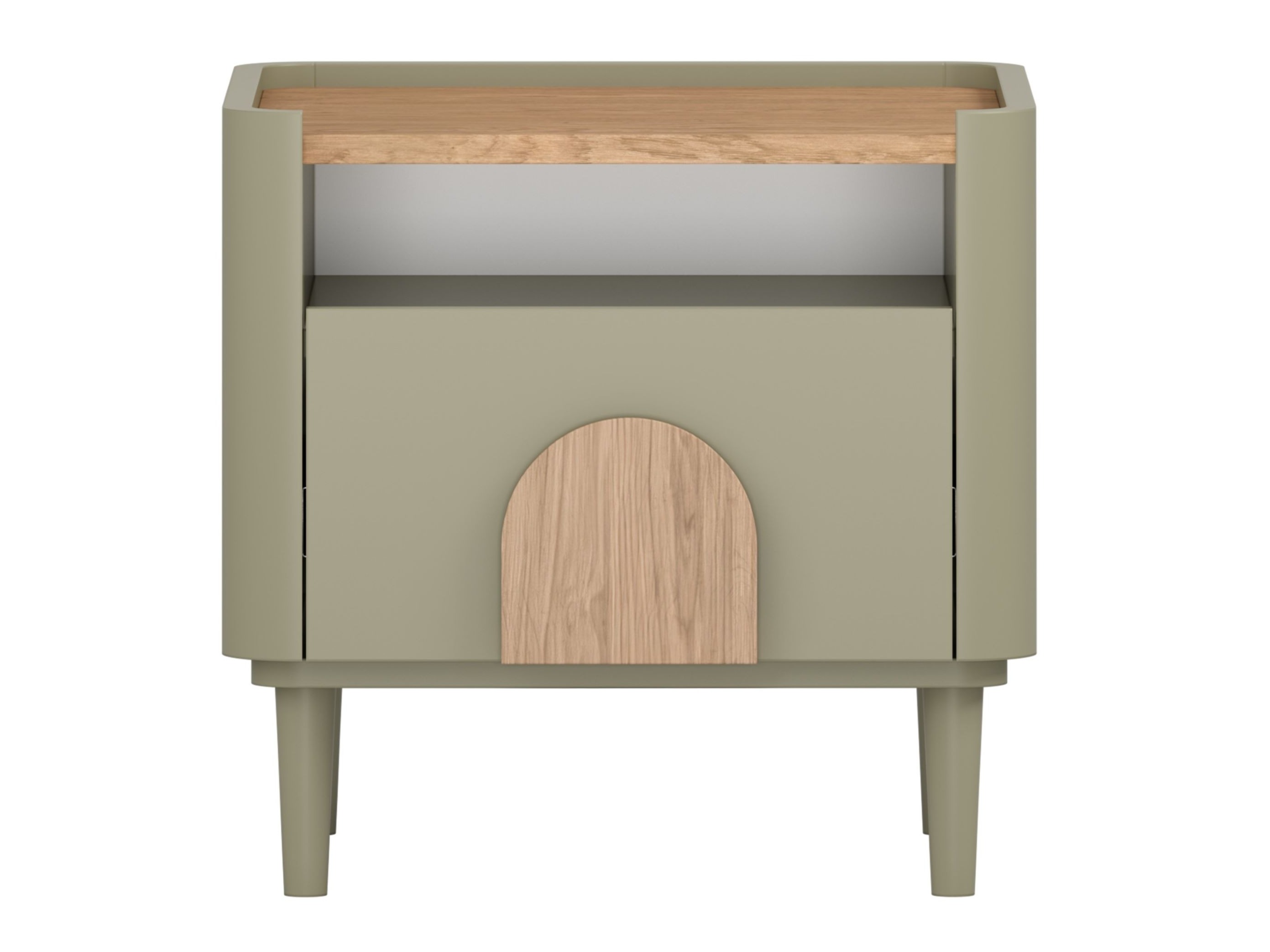 Yöpöytä Camavio 100 (Pölyinen vihreä + Tammi)