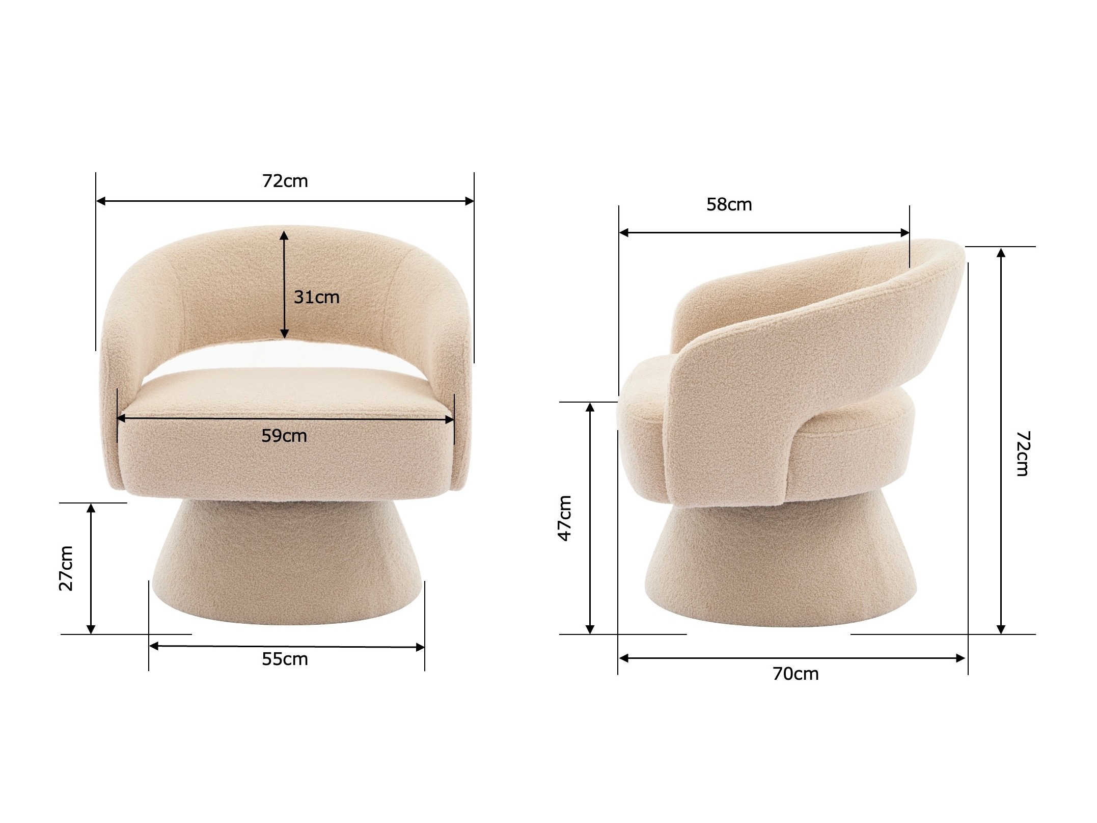 Nojatuoli Comfivo Messis (Harmaa)