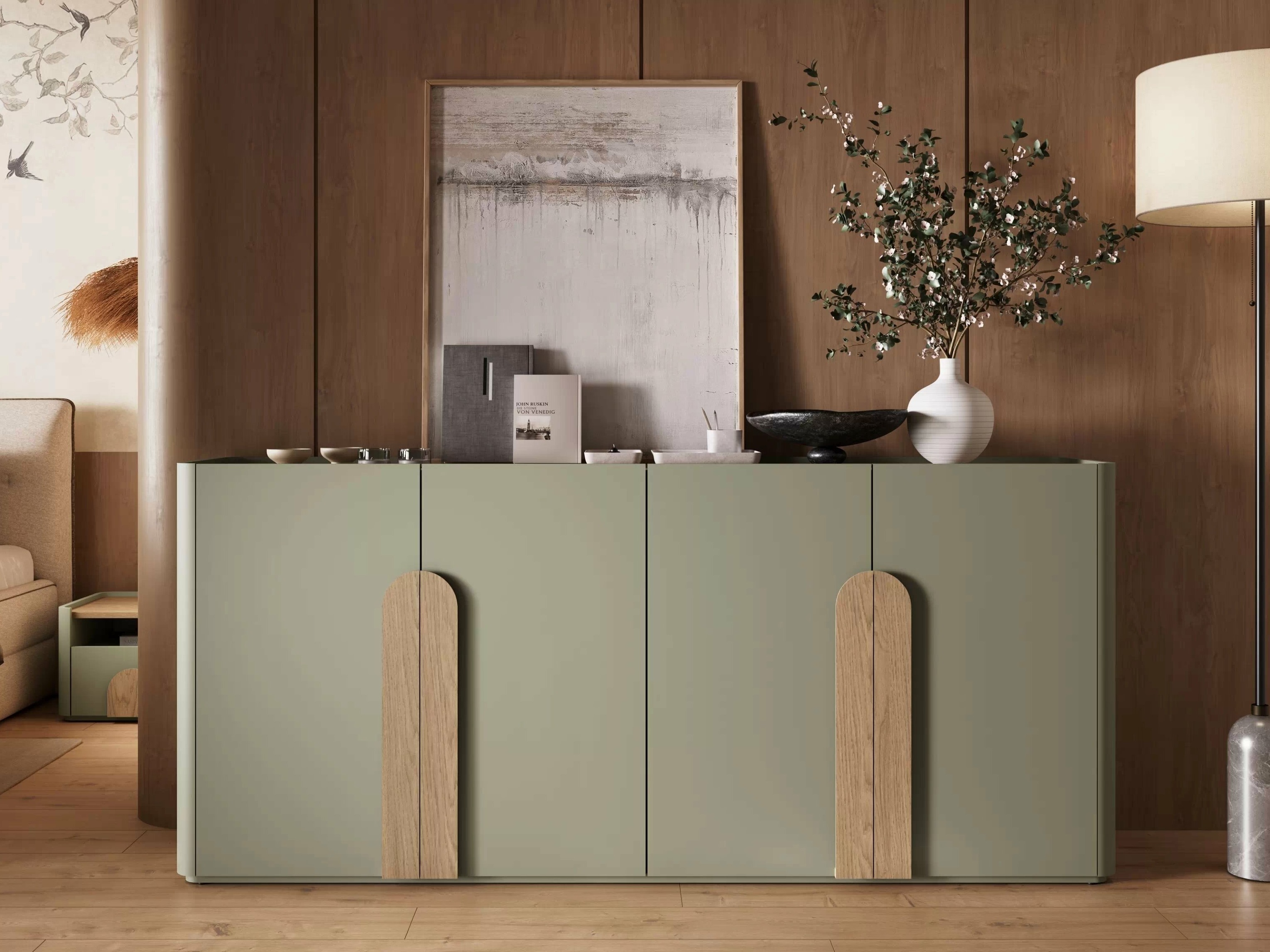 Senkki Camavio 102 (Pölyinen vihreä + Tammi)