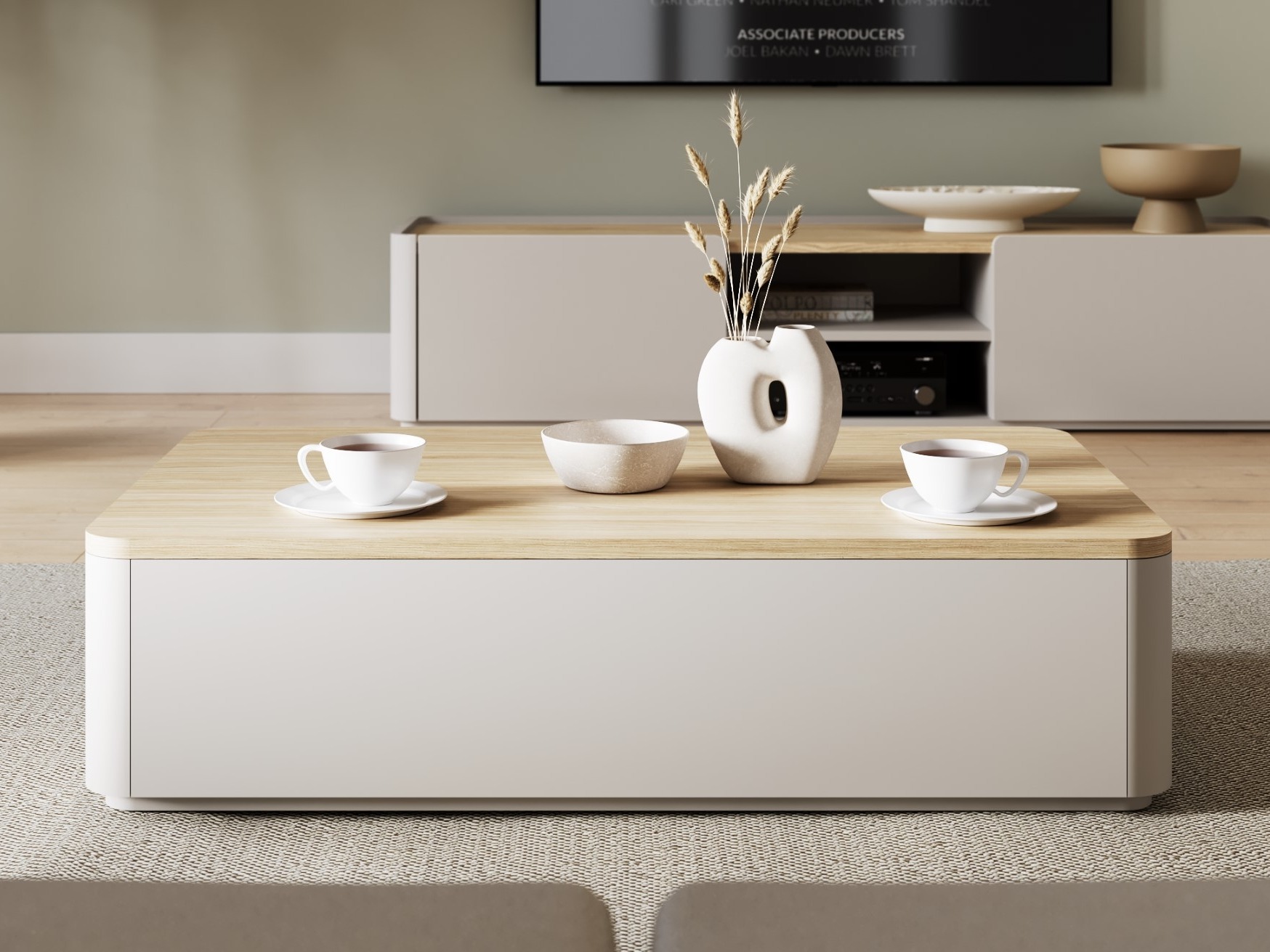 Sohvapöytä Camavio 105 (Kashmir + Vaalea tammi)