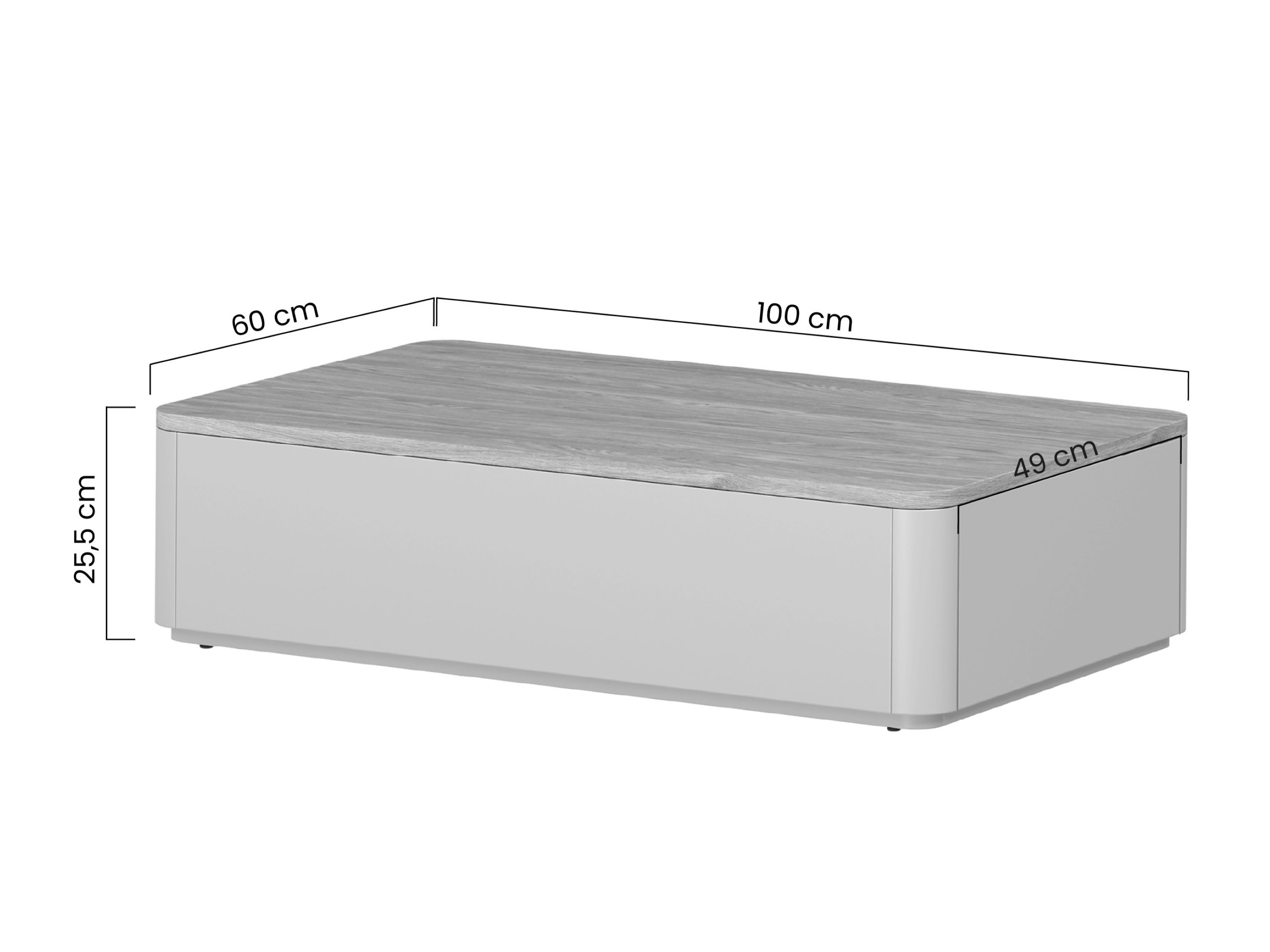 Sohvapöytä Camavio 105 (Kashmir + Vaalea tammi)