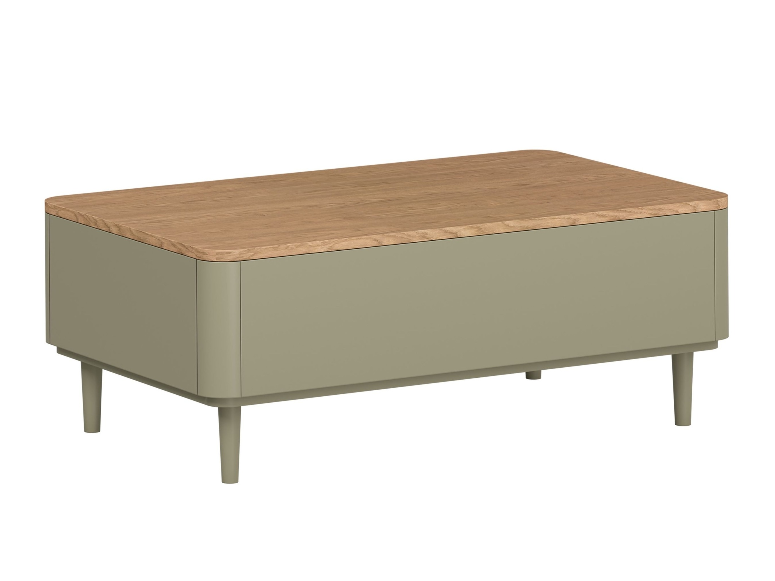 Sohvapöytä Camavio 105 (Pölyinen vihreä + Tammi)