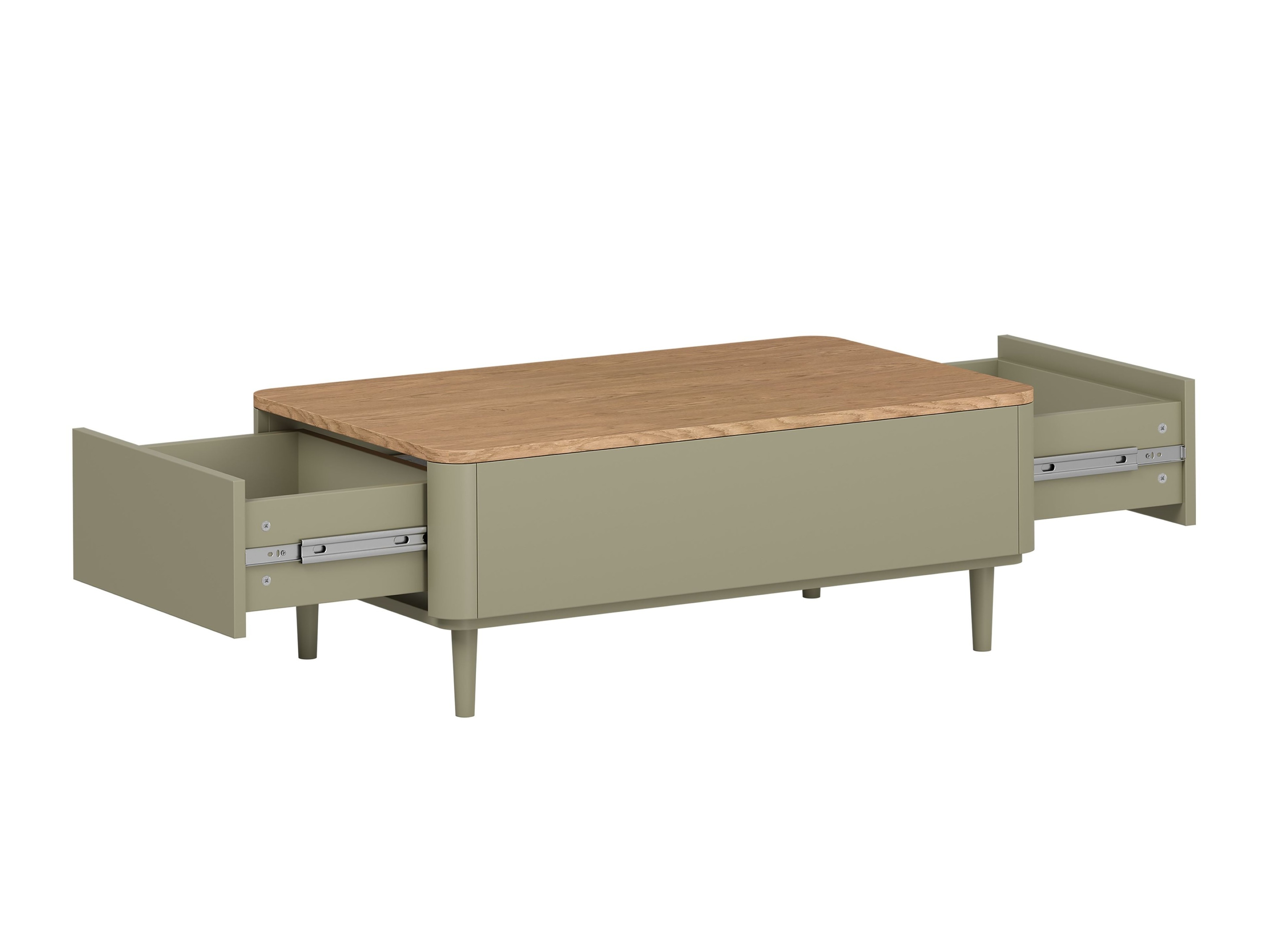 Sohvapöytä Camavio 105 (Pölyinen vihreä + Tammi)